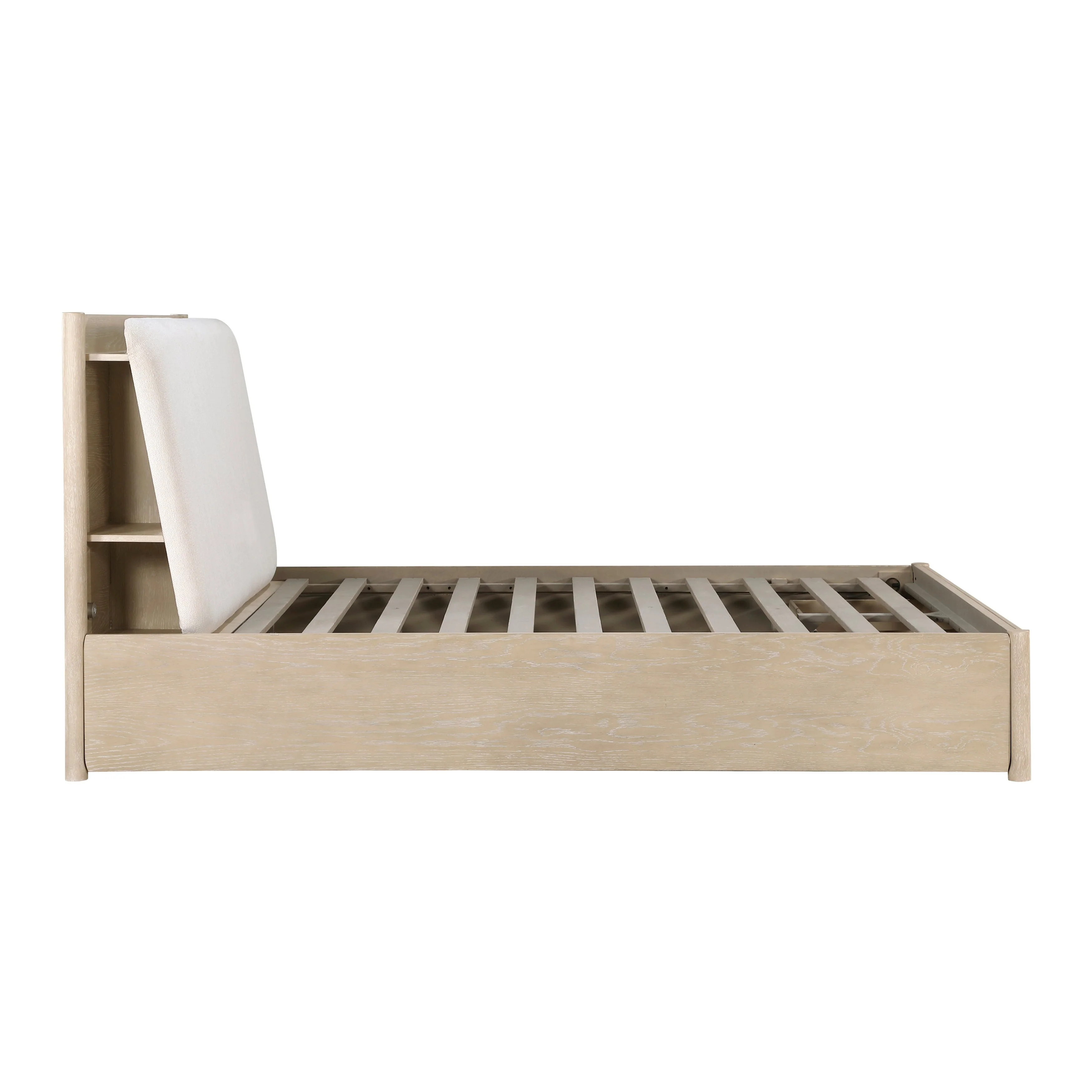 Matteo Light Oak Eastern King Platform Bed with Footboard Storage - Image 6