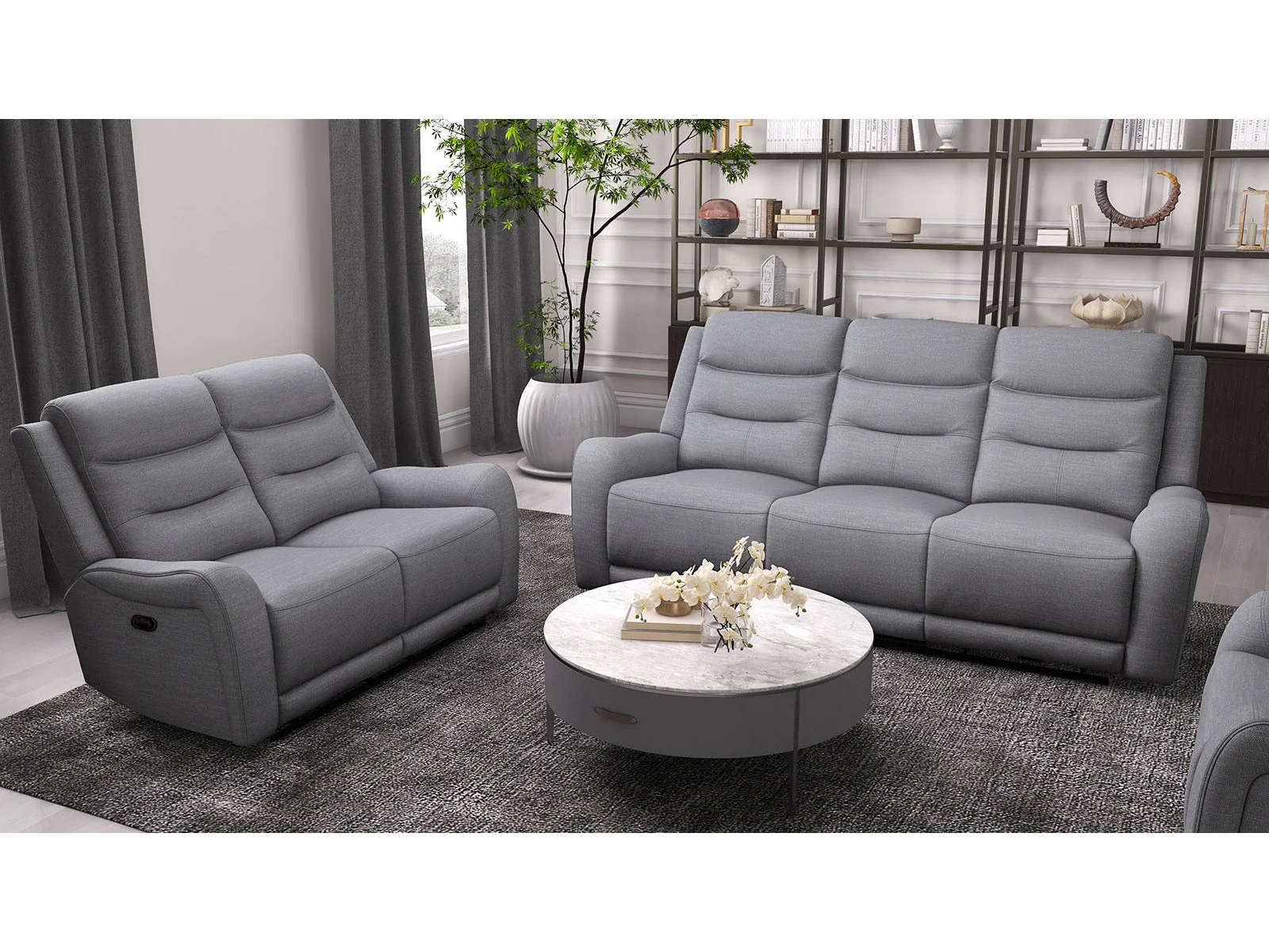 Matthias Gray Sofa & Loveseat