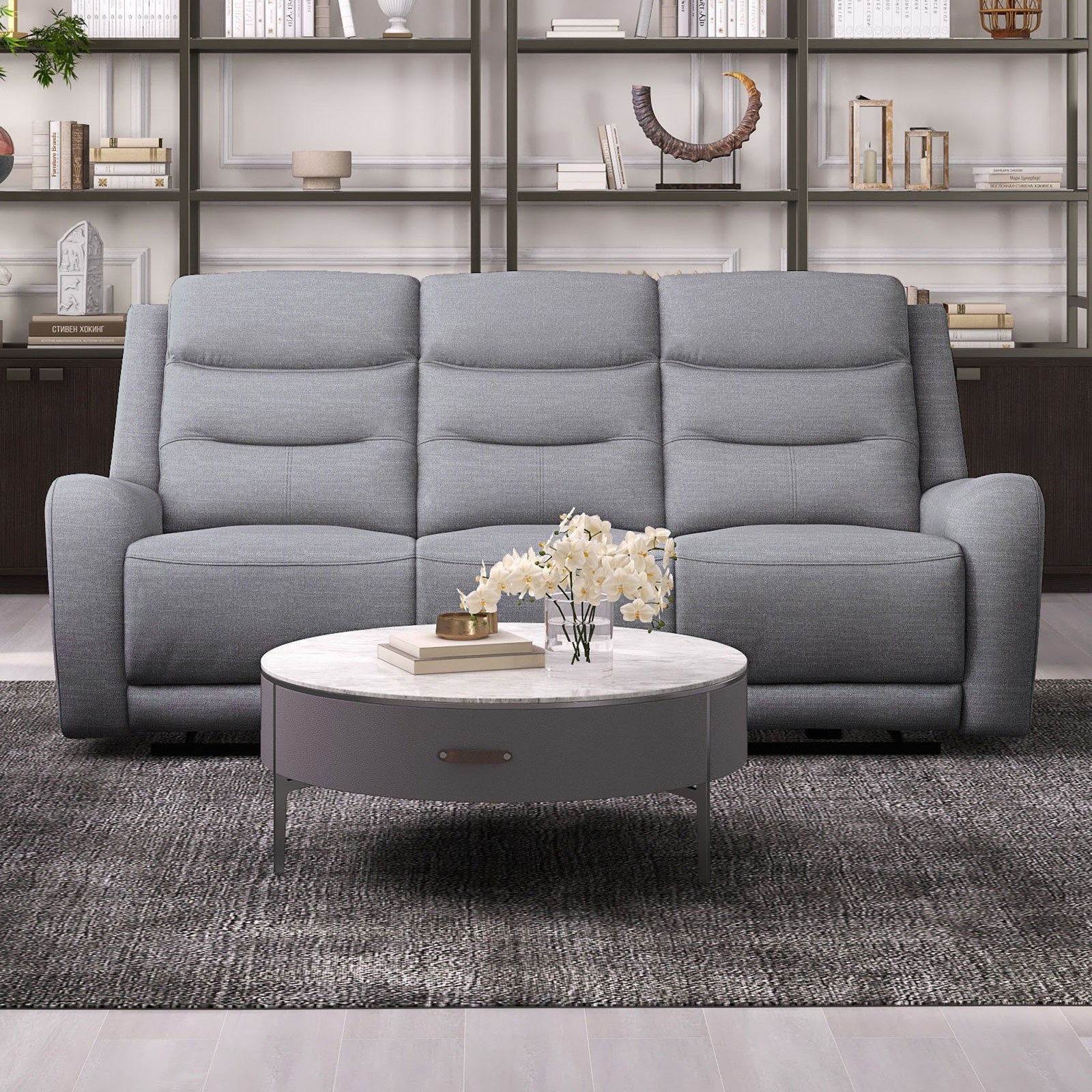 Matthias Gray Sofa & Loveseat - Image 3