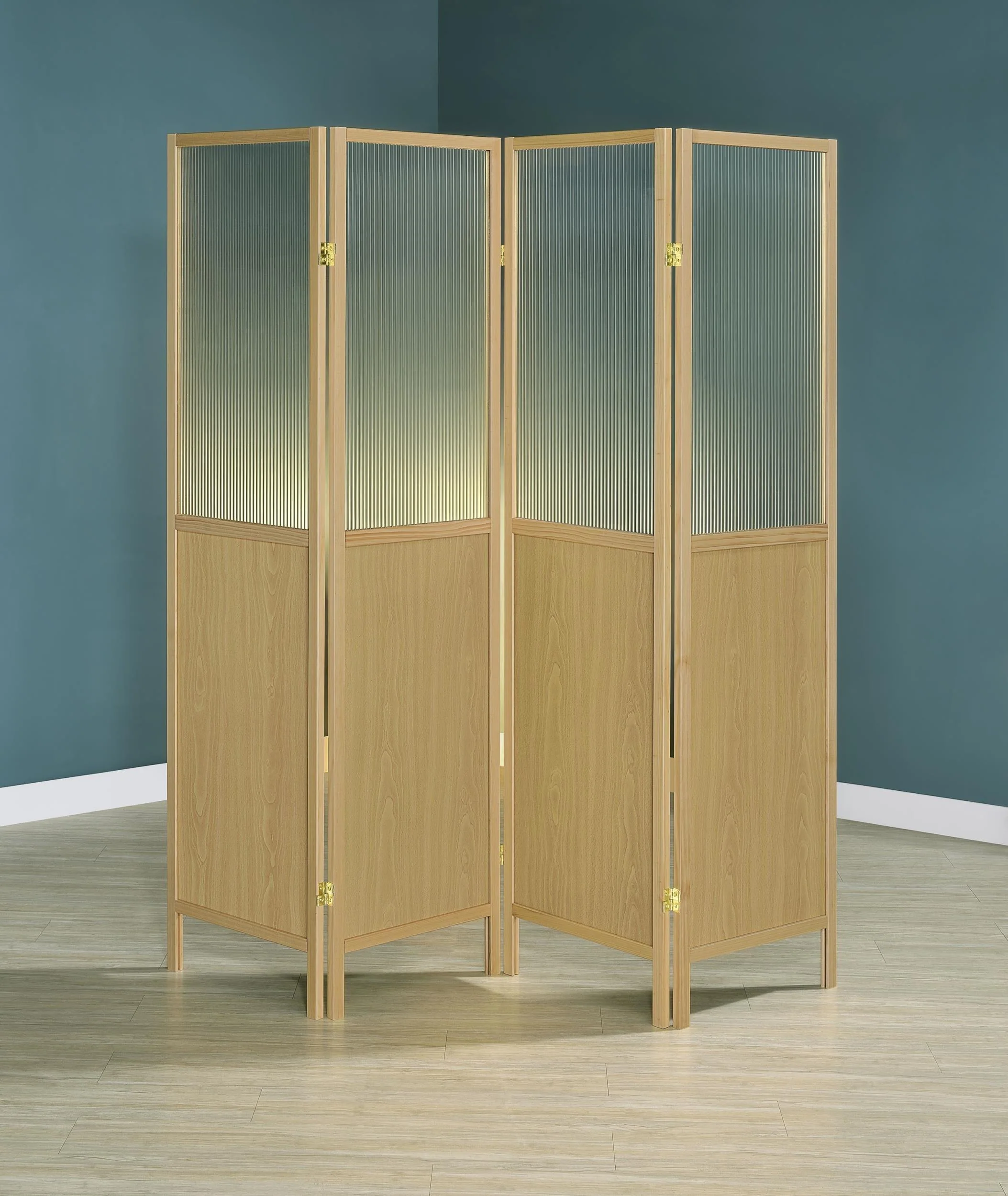 Mattison Natural 4-Panel Room Divider Folding Shoji Screen
