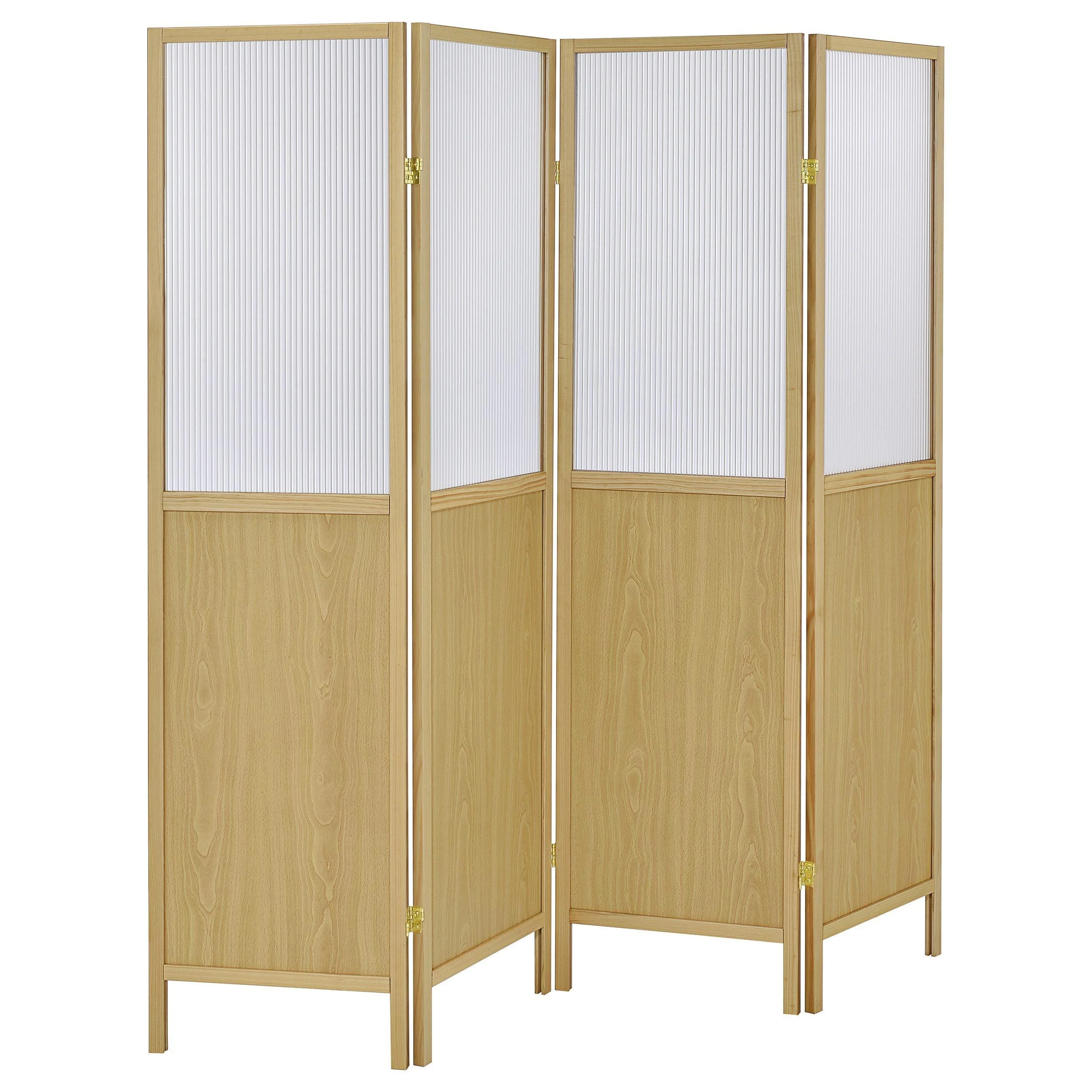 Mattison Natural 4-Panel Room Divider Folding Shoji Screen - Image 3