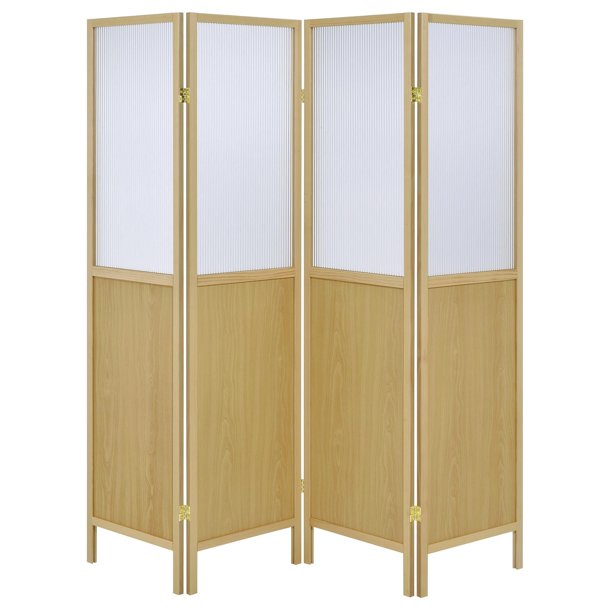 Mattison Natural 4-Panel Room Divider Folding Shoji Screen - Image 4