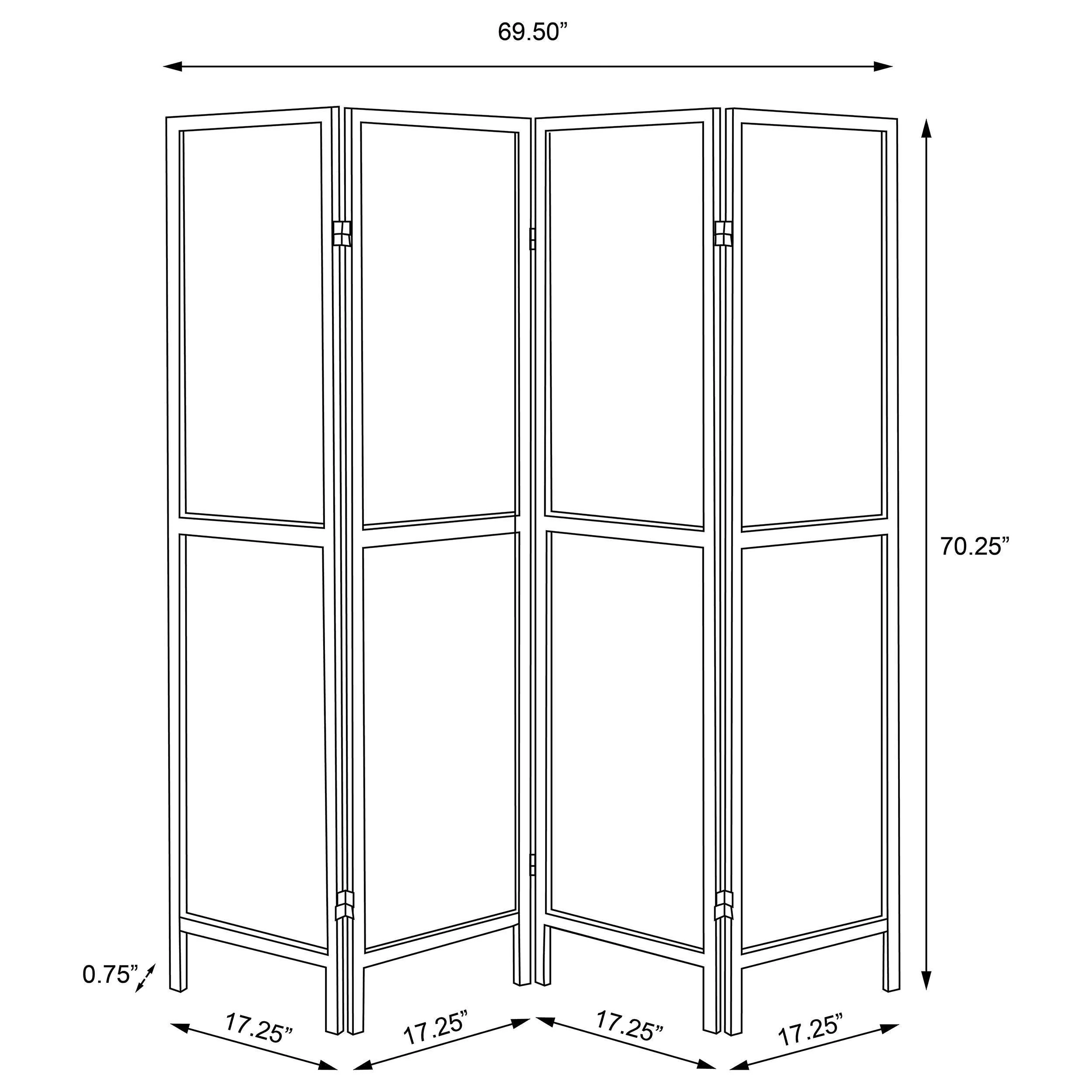 Mattison Natural 4-Panel Room Divider Folding Shoji Screen - Image 6
