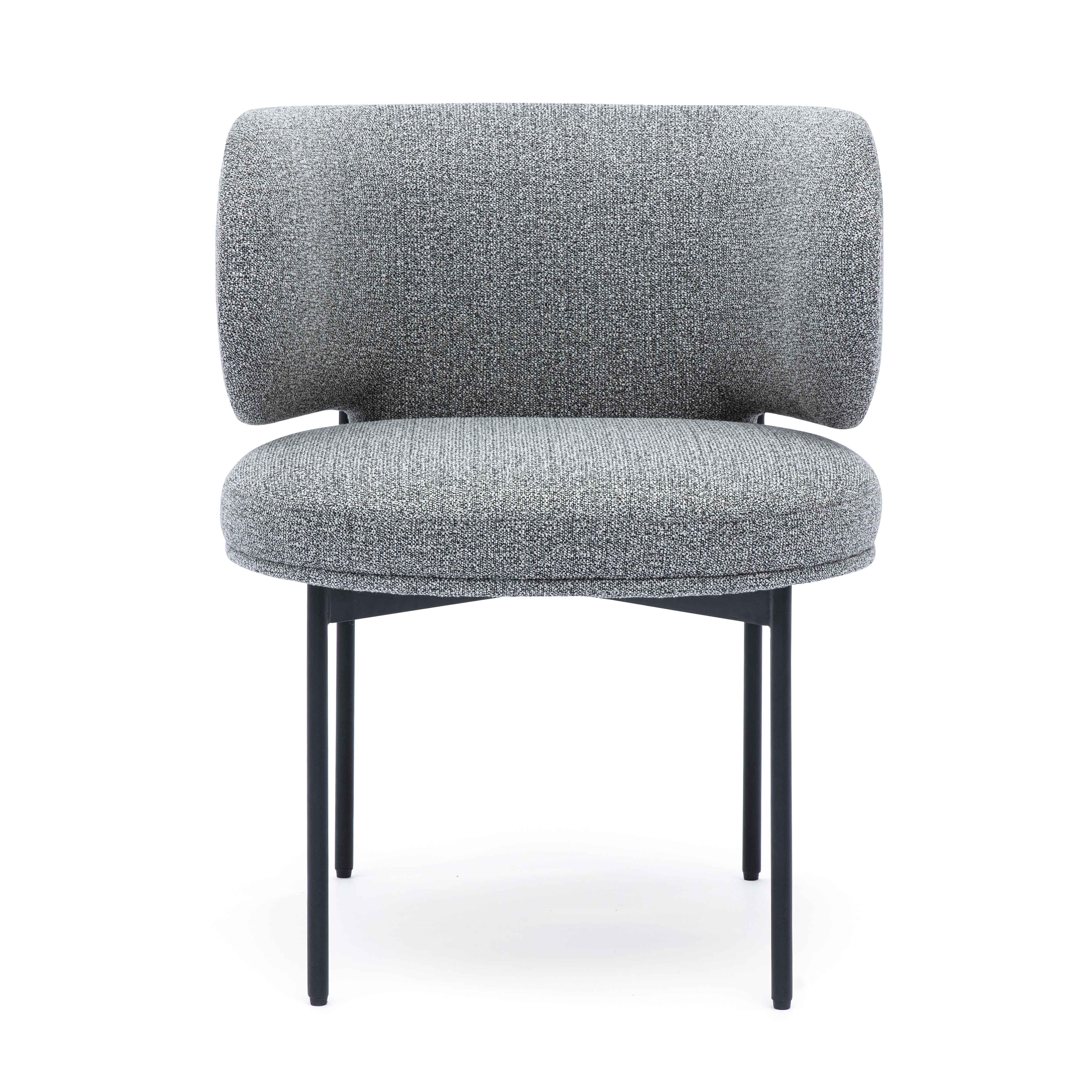Maureen Speckled Grey Performance Boucle Dining Chair - Image 3
