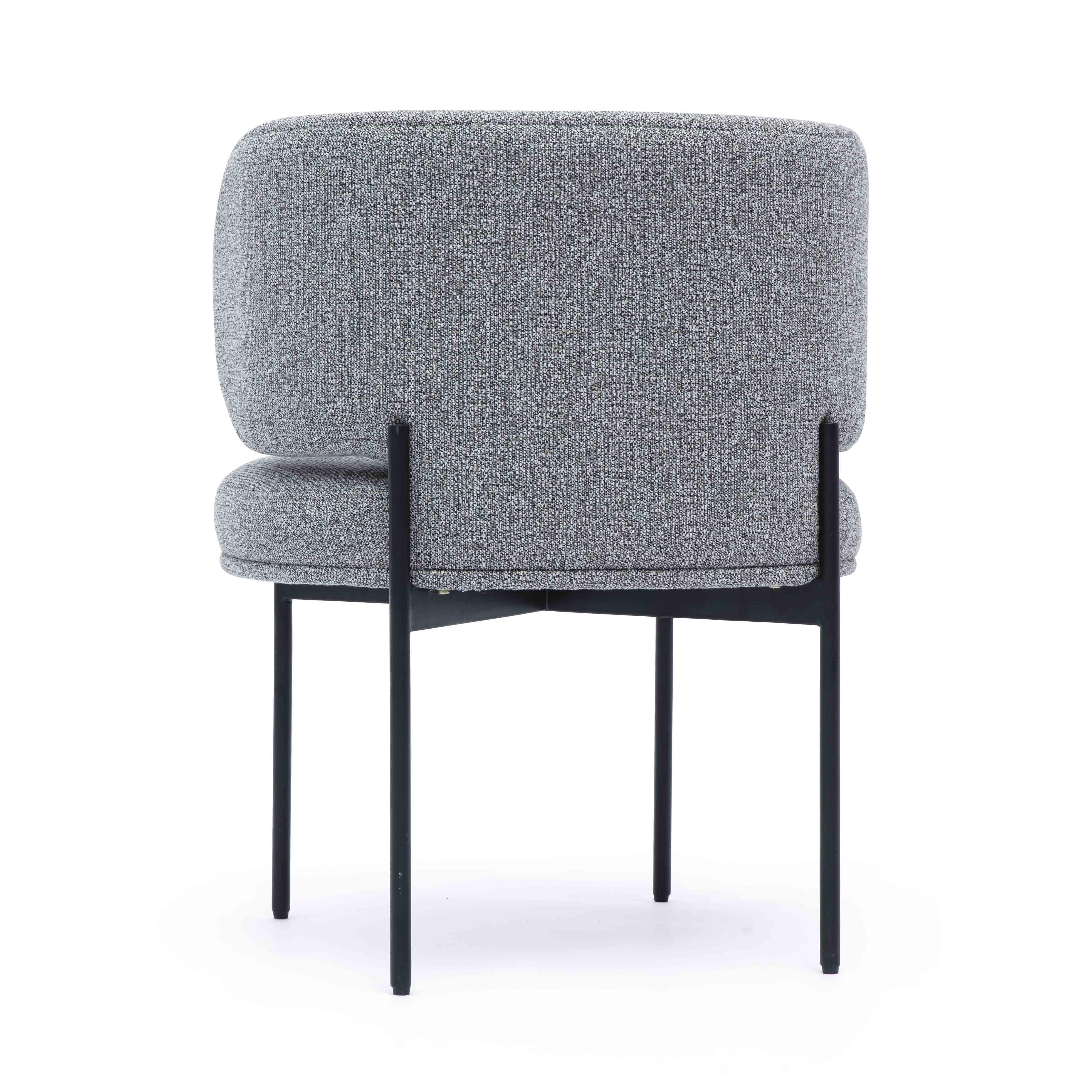 Maureen Speckled Grey Performance Boucle Dining Chair - Image 4