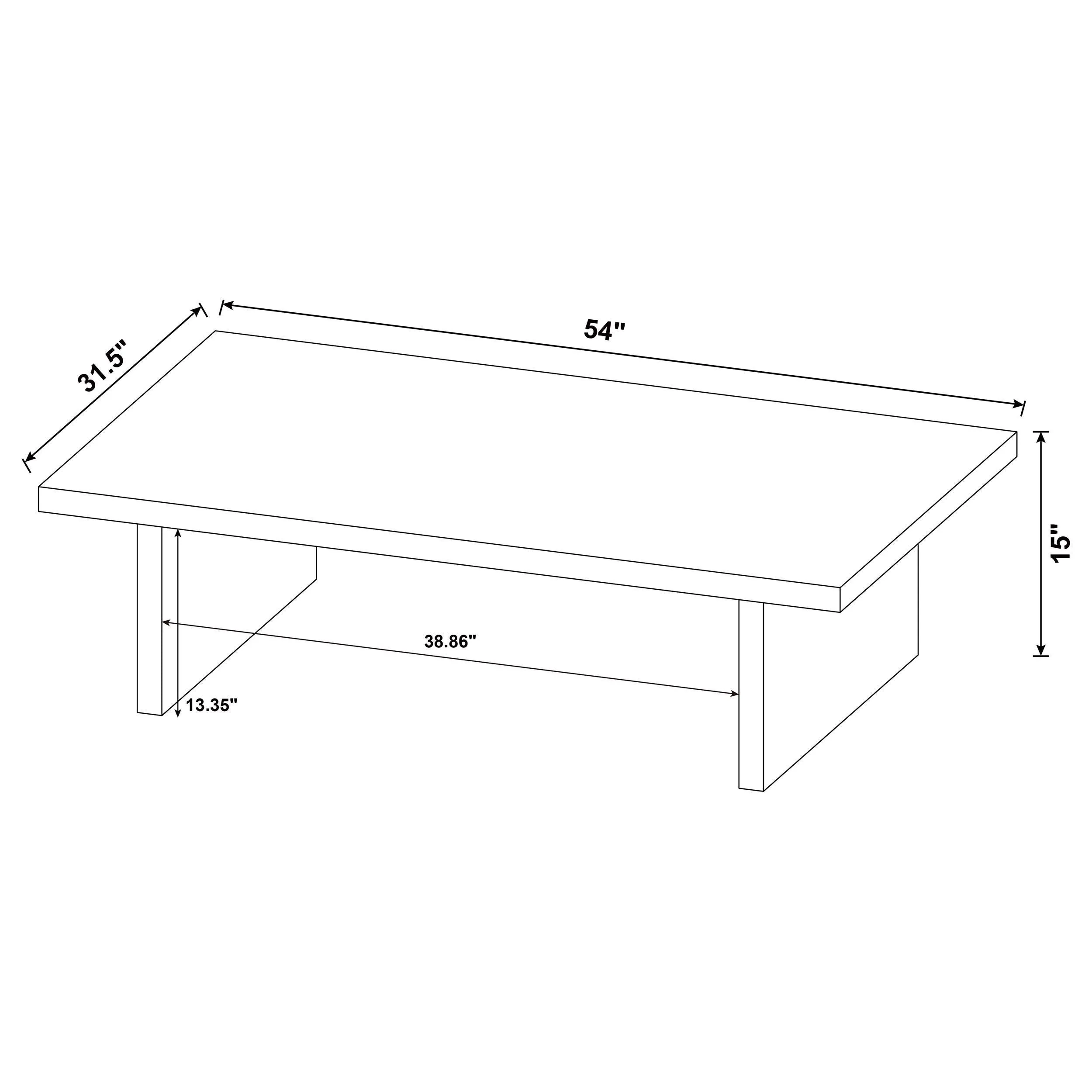 Max Black 3-Piece Rectangular Coffee and End Table Set - Image 15