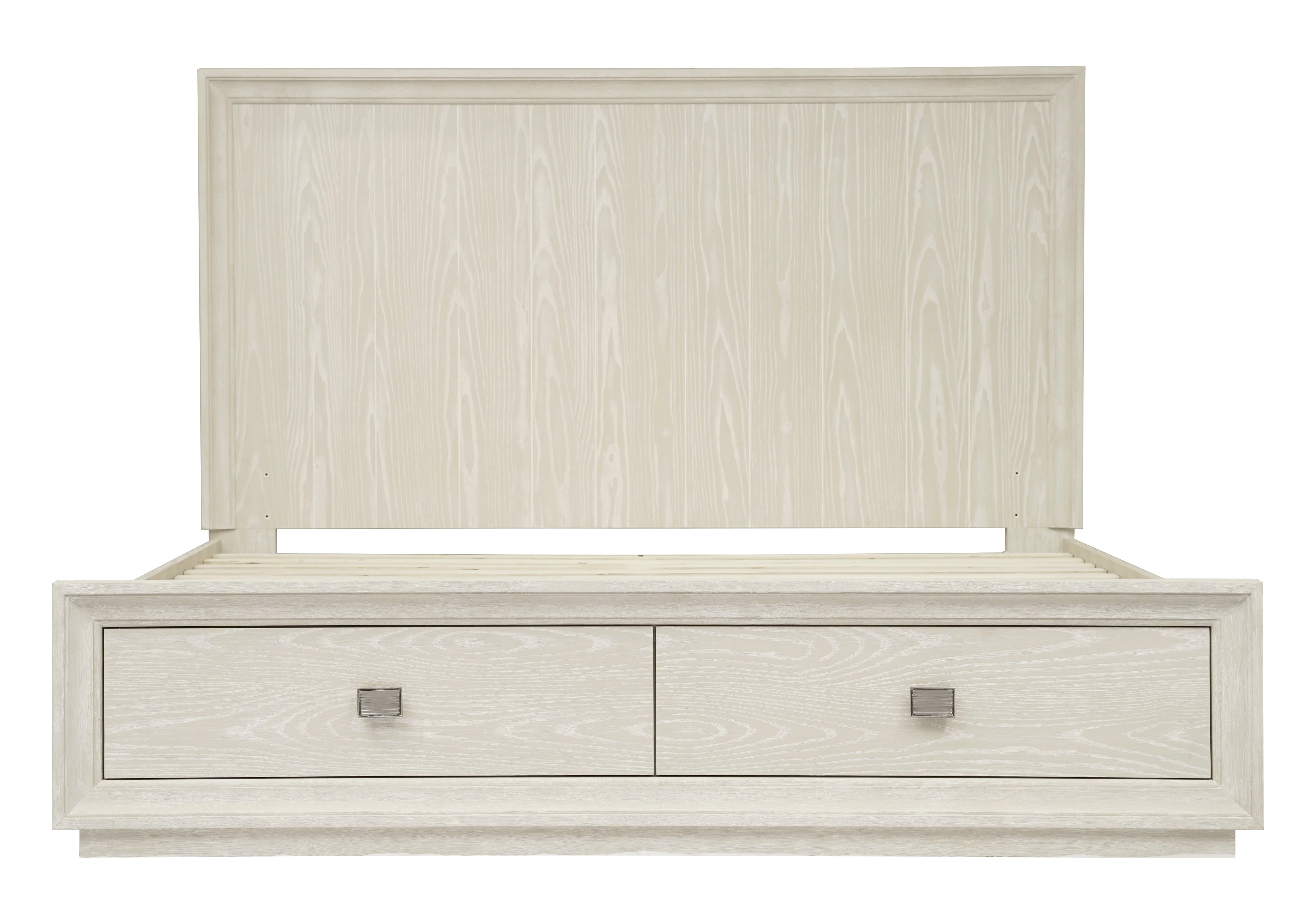 Maxime Two Drawer Footboard Queen Storage Platform Bed In Ash - Image 7