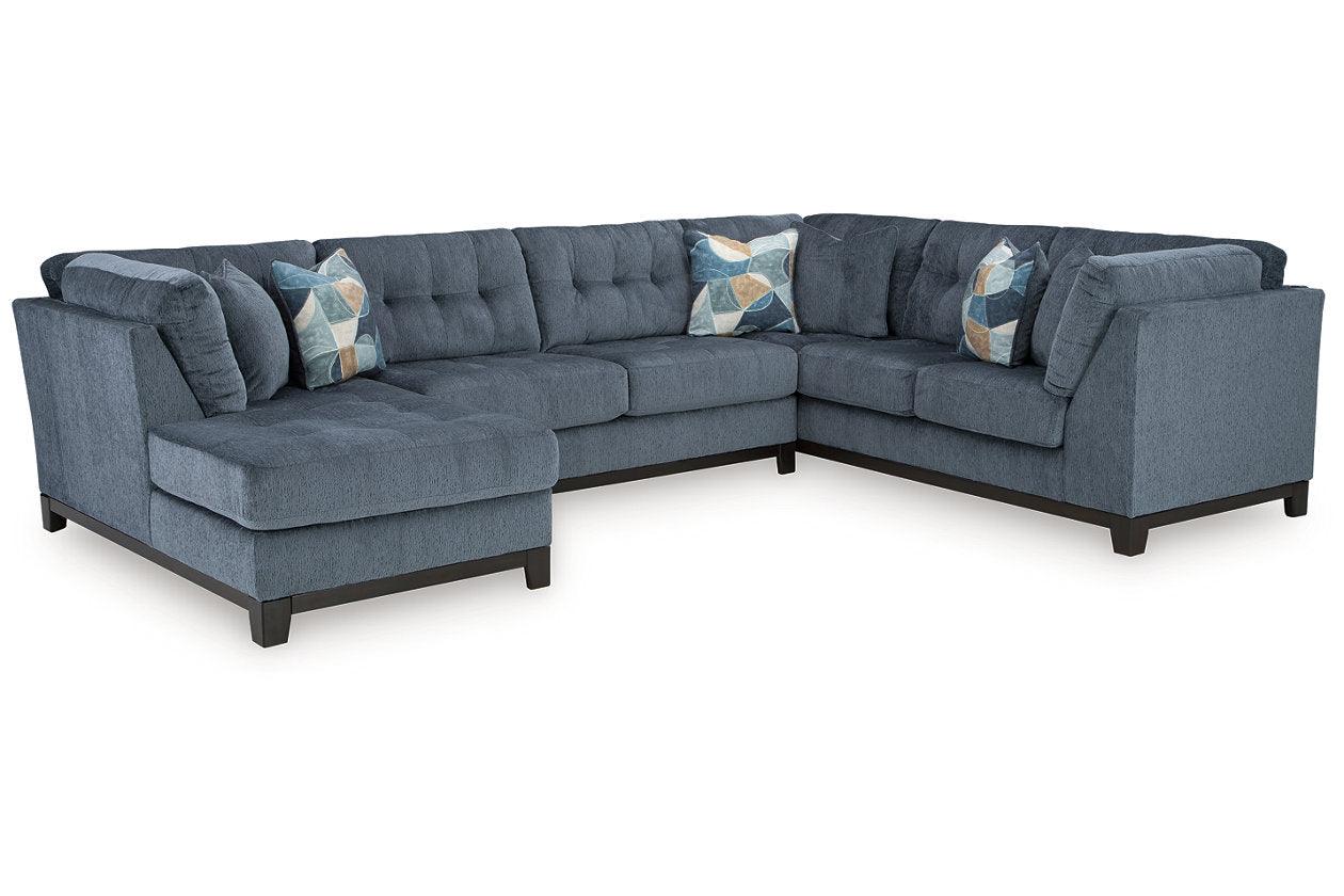 Maxon Place Navy 3-Piece Sectional with LAF Chaise - Image 5