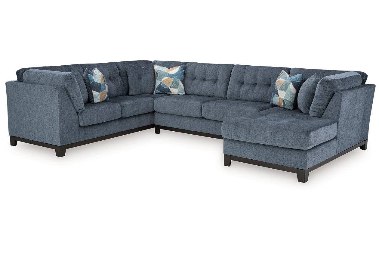 Maxon Place Navy 3-Piece Sectional with RAF Chaise - Image 6