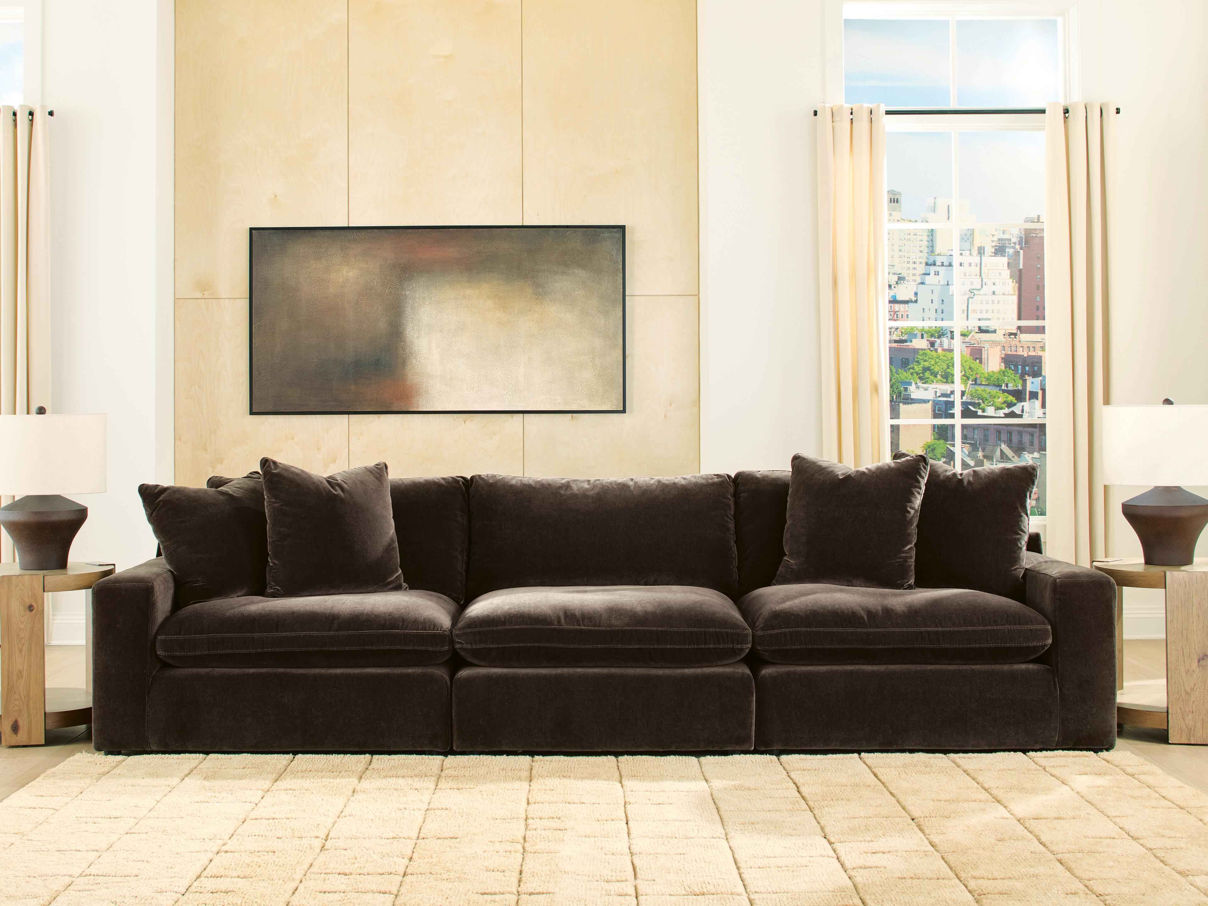Maxton Heights Bittersweet 3-Piece Modular Sectional Sofa
