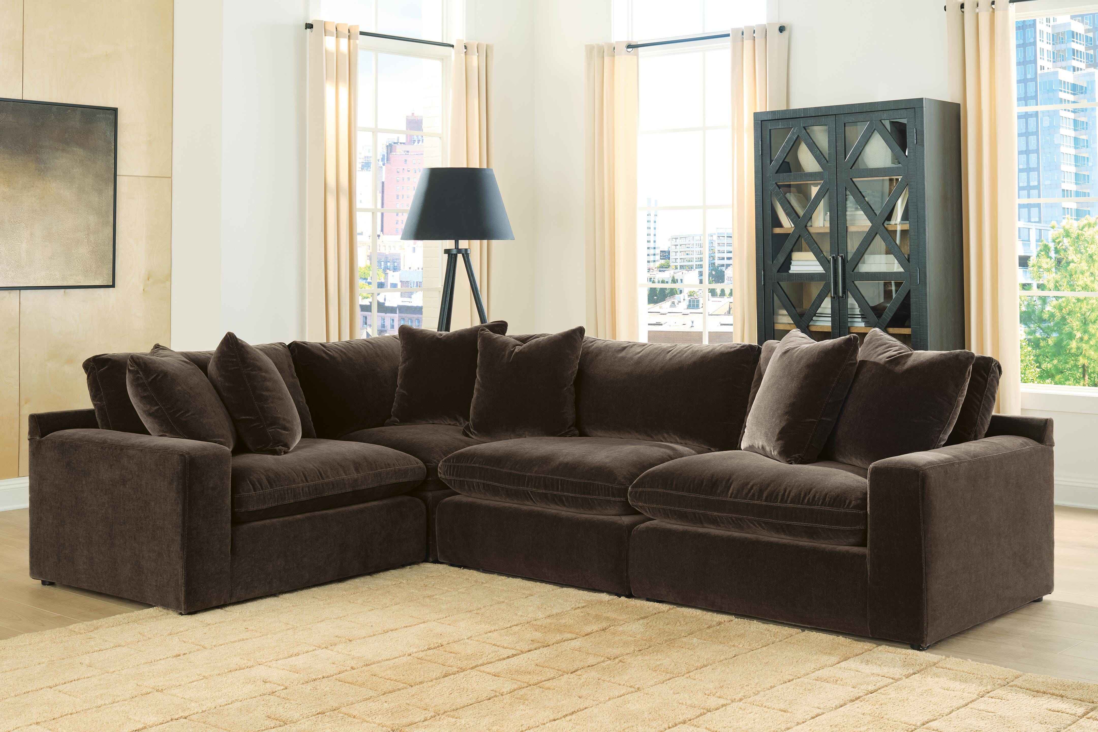 Maxton Heights Bittersweet 4-Piece Modular Sectional
