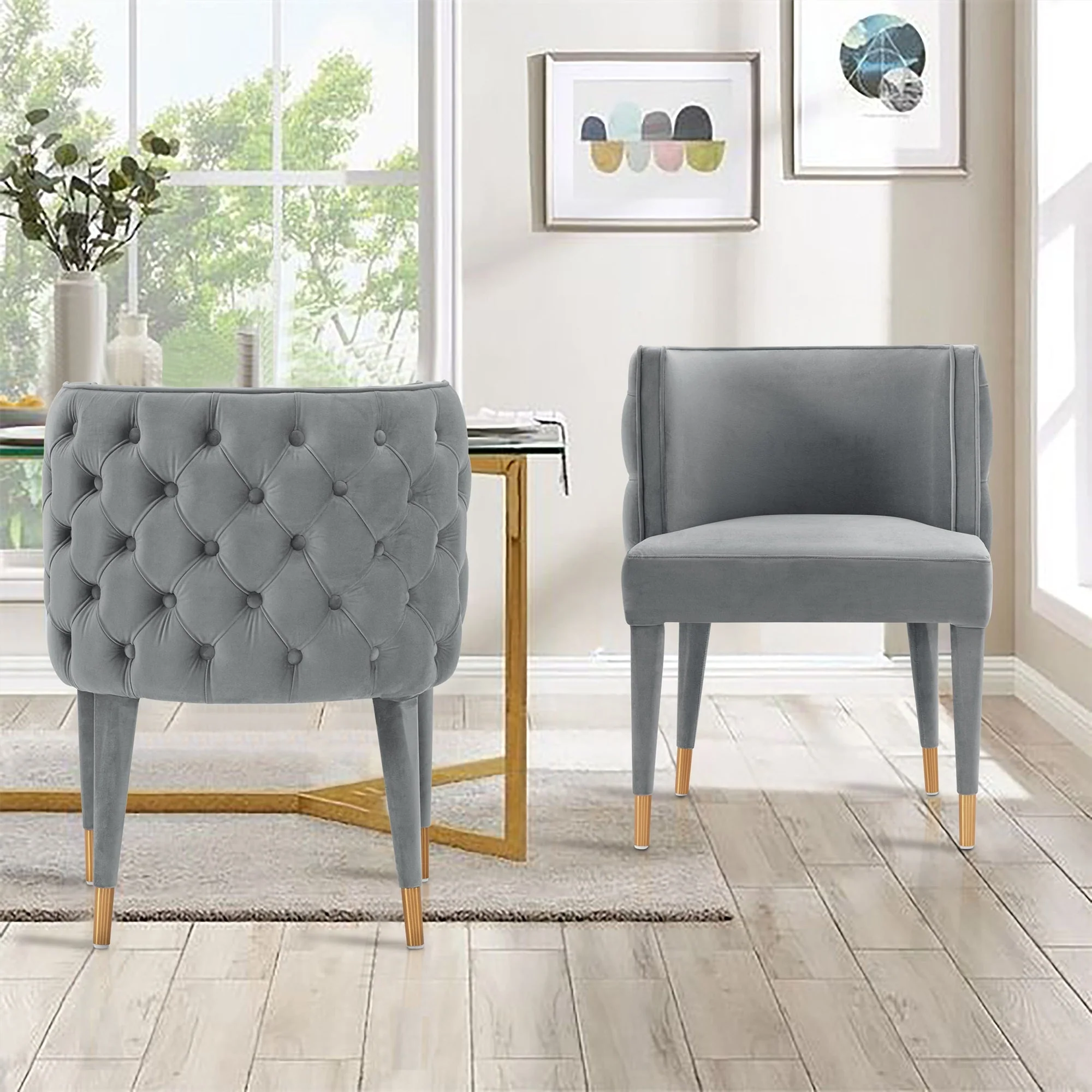 Maya Dining Chair in Grey (set of 2) - Image 2