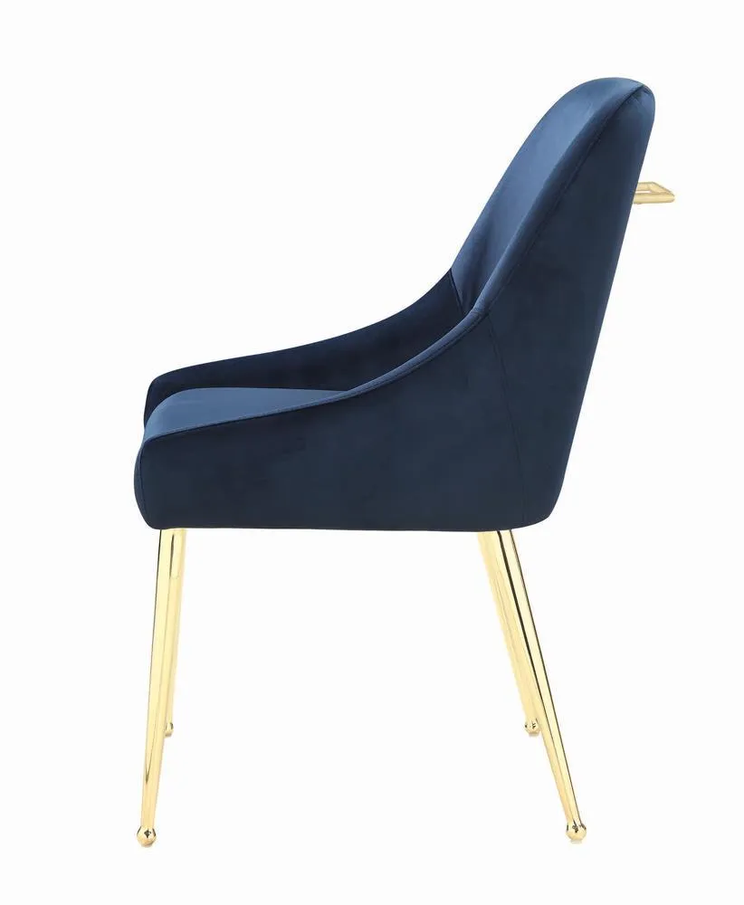 Mayette Dark Ink Blue Side Chairs, Set of 2 - Image 3