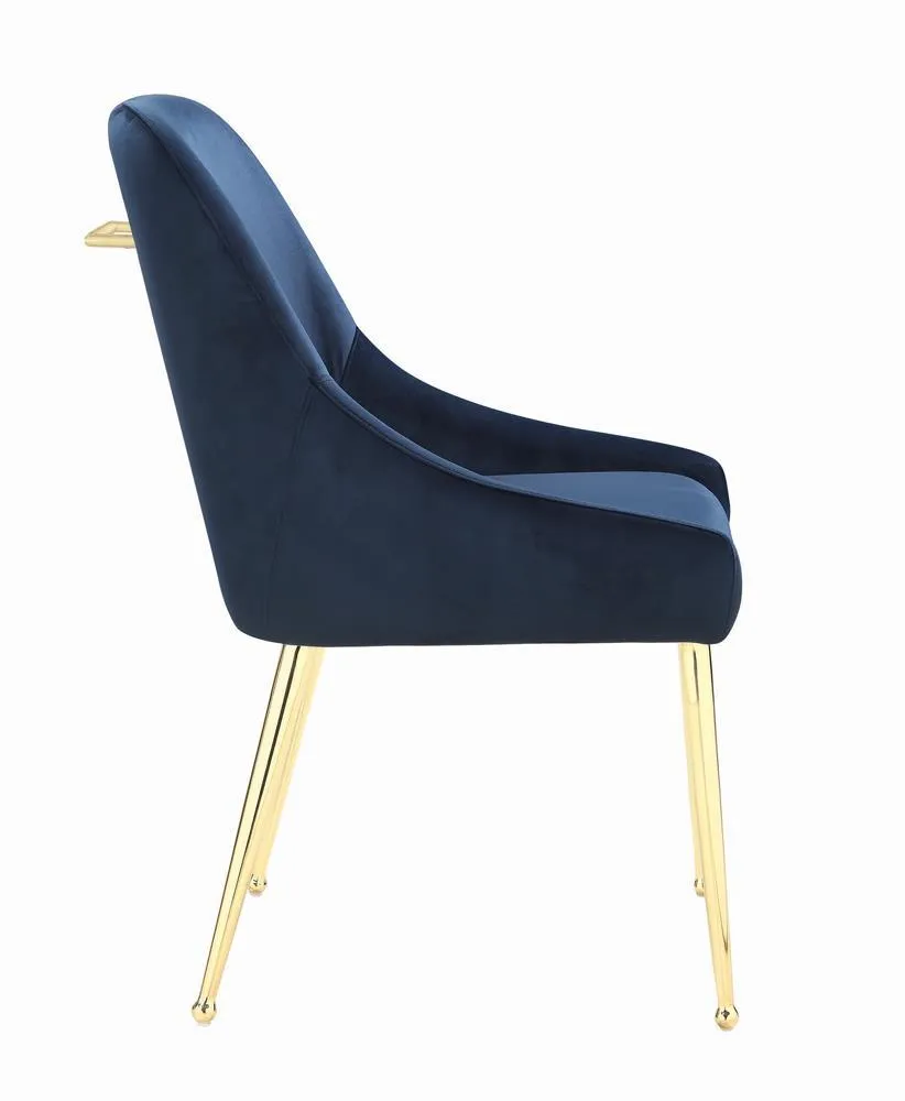 Mayette Dark Ink Blue Side Chairs, Set of 2 - Image 4