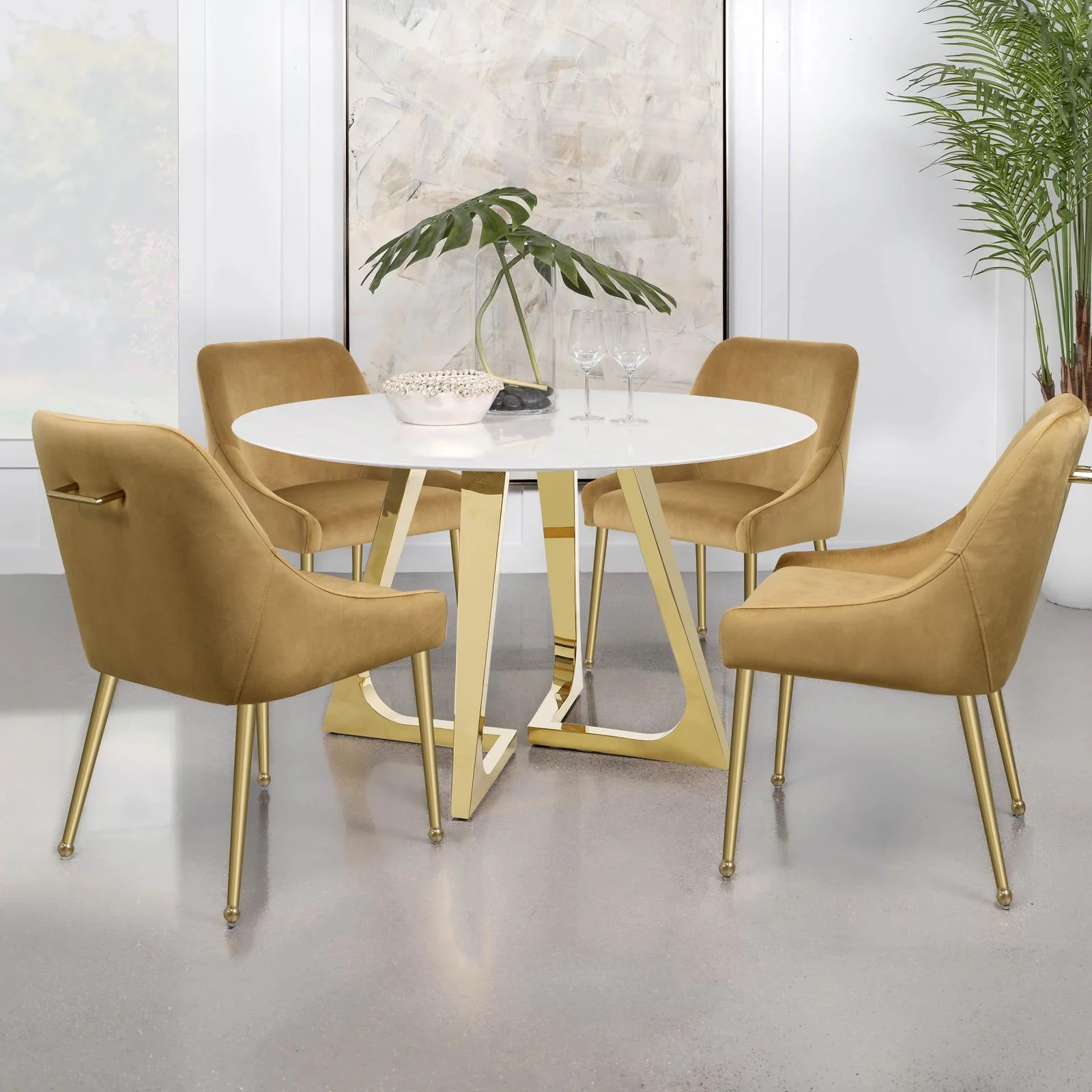 Mayette Parsons Wingback Dining Side Chairs Cognac (Set of 2) - Image 9