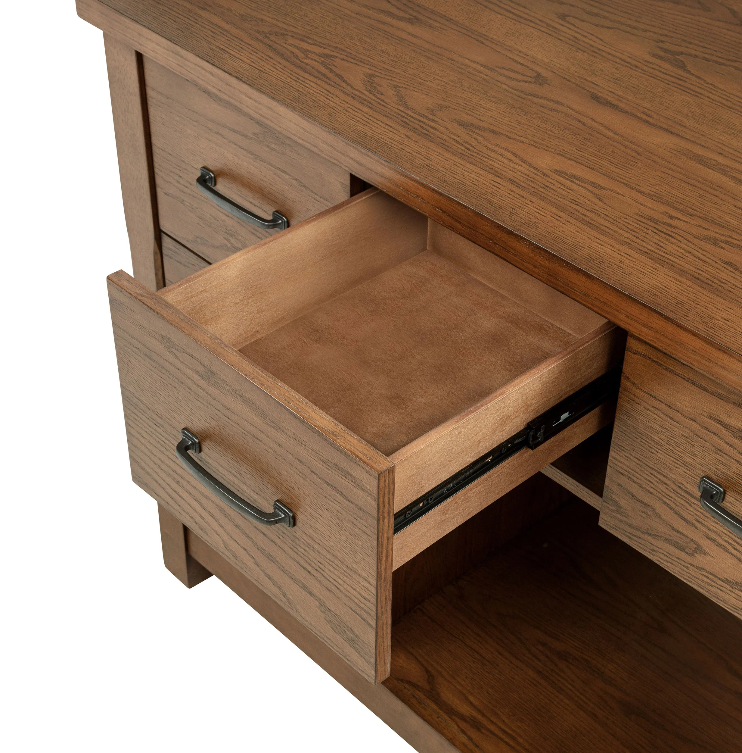 Mayfair Dark Oak 3-piece Kitchen Island with Extension Table - Image 9
