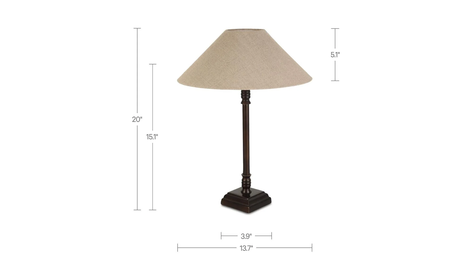 Mayfair Table Lamp Brown - Image 3