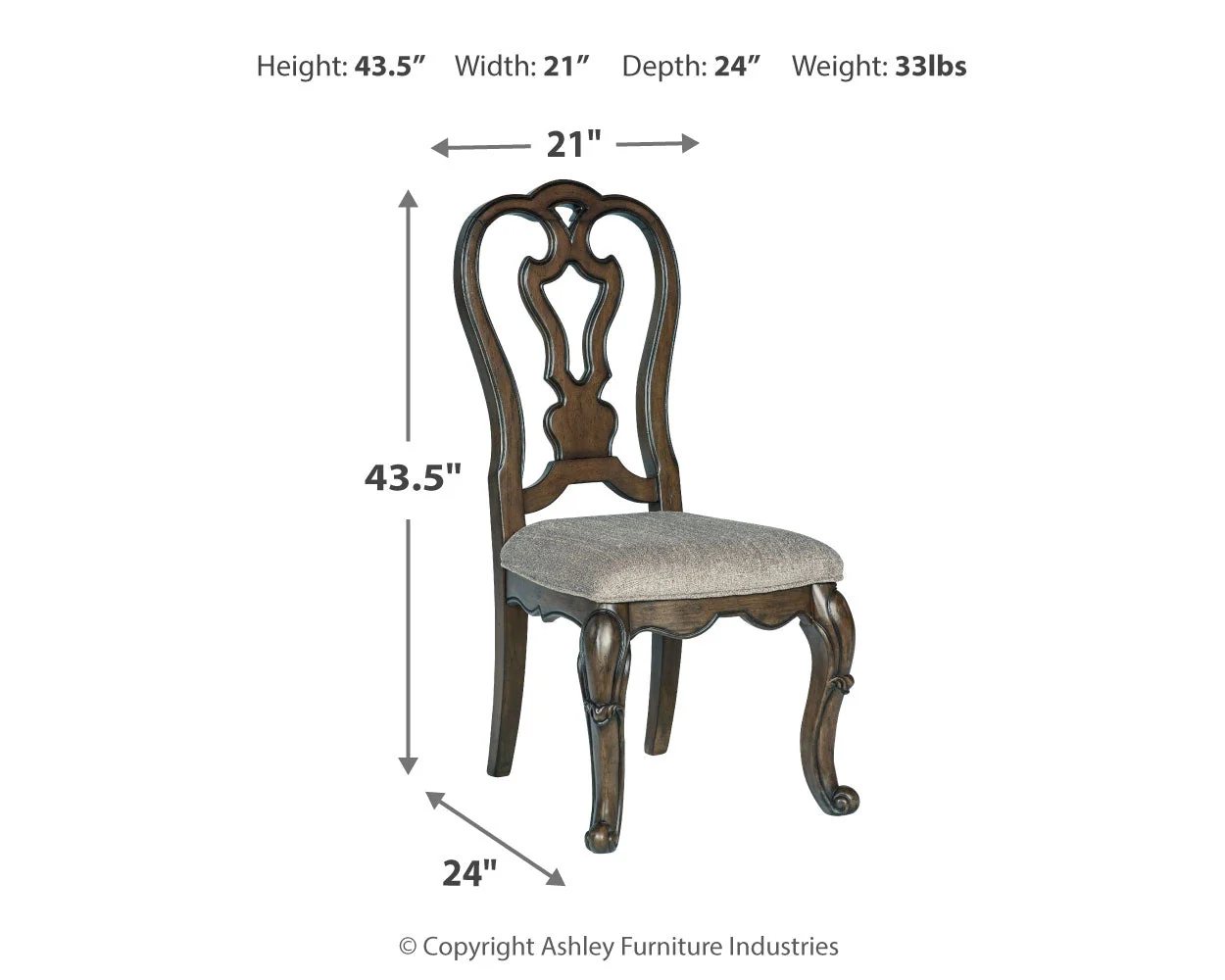 Maylee Dark Brown Dining Table and 6 Chairs - Image 10
