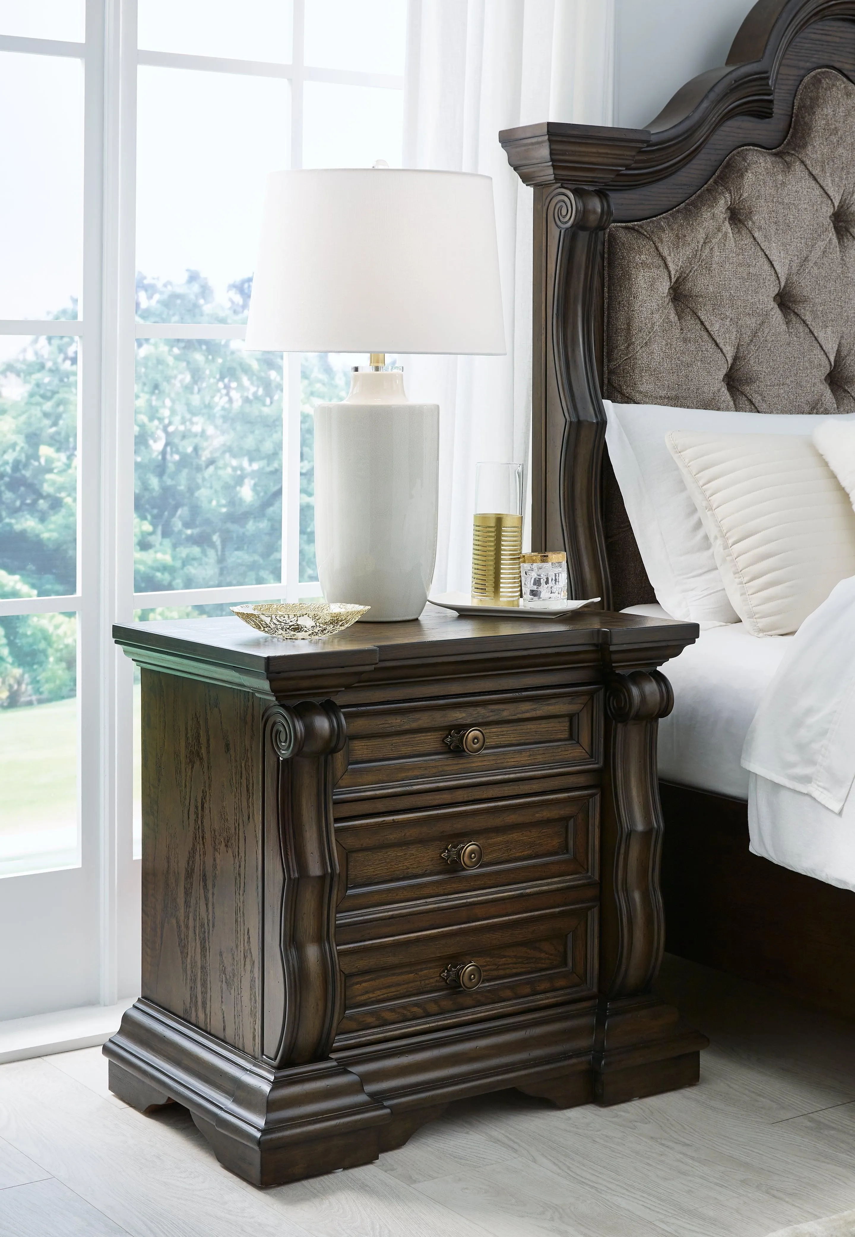 Maylee Dark Brown Nightstand - Image 9