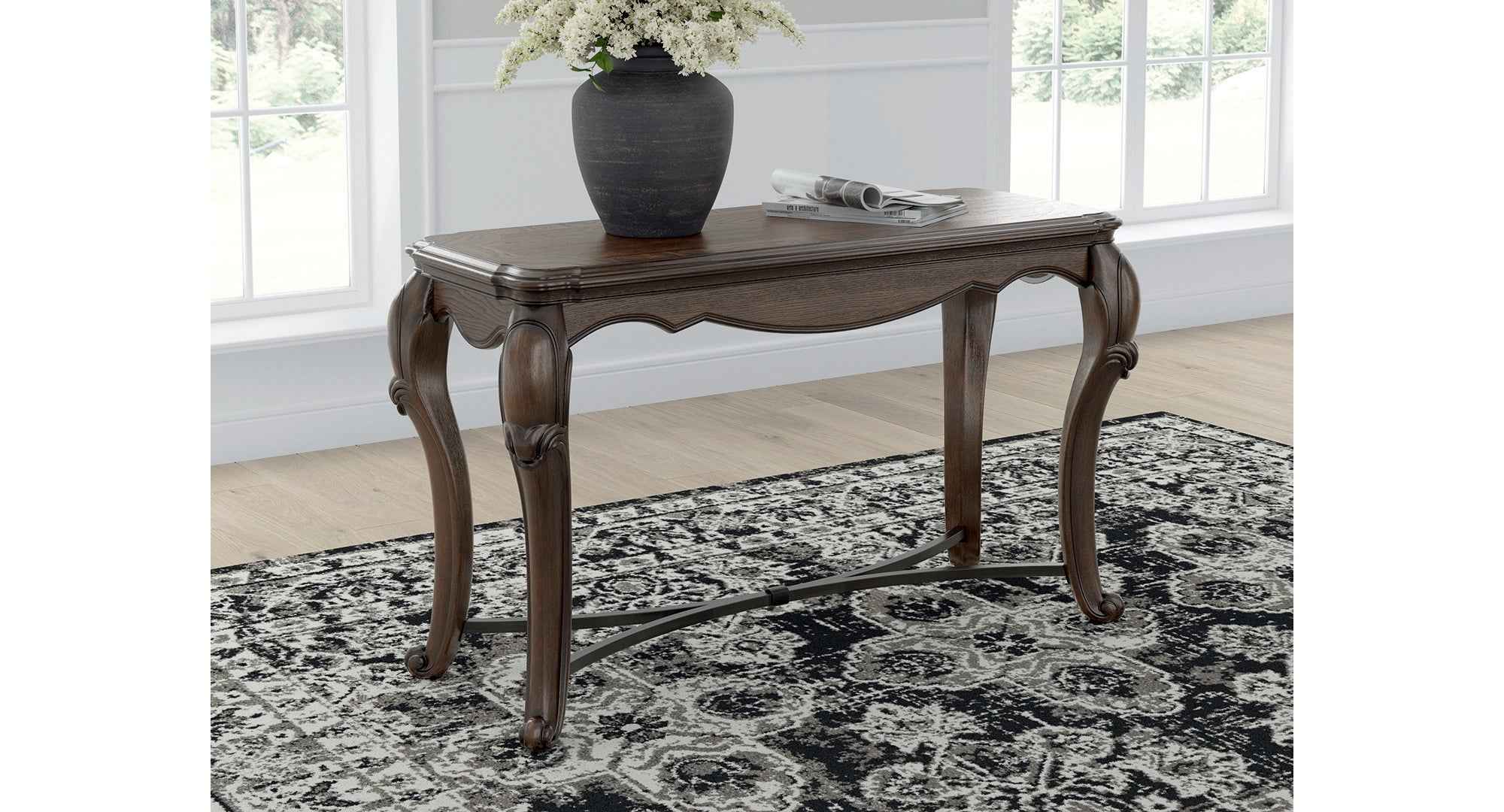Maylee Dark Brown Sofa Table - Image 14
