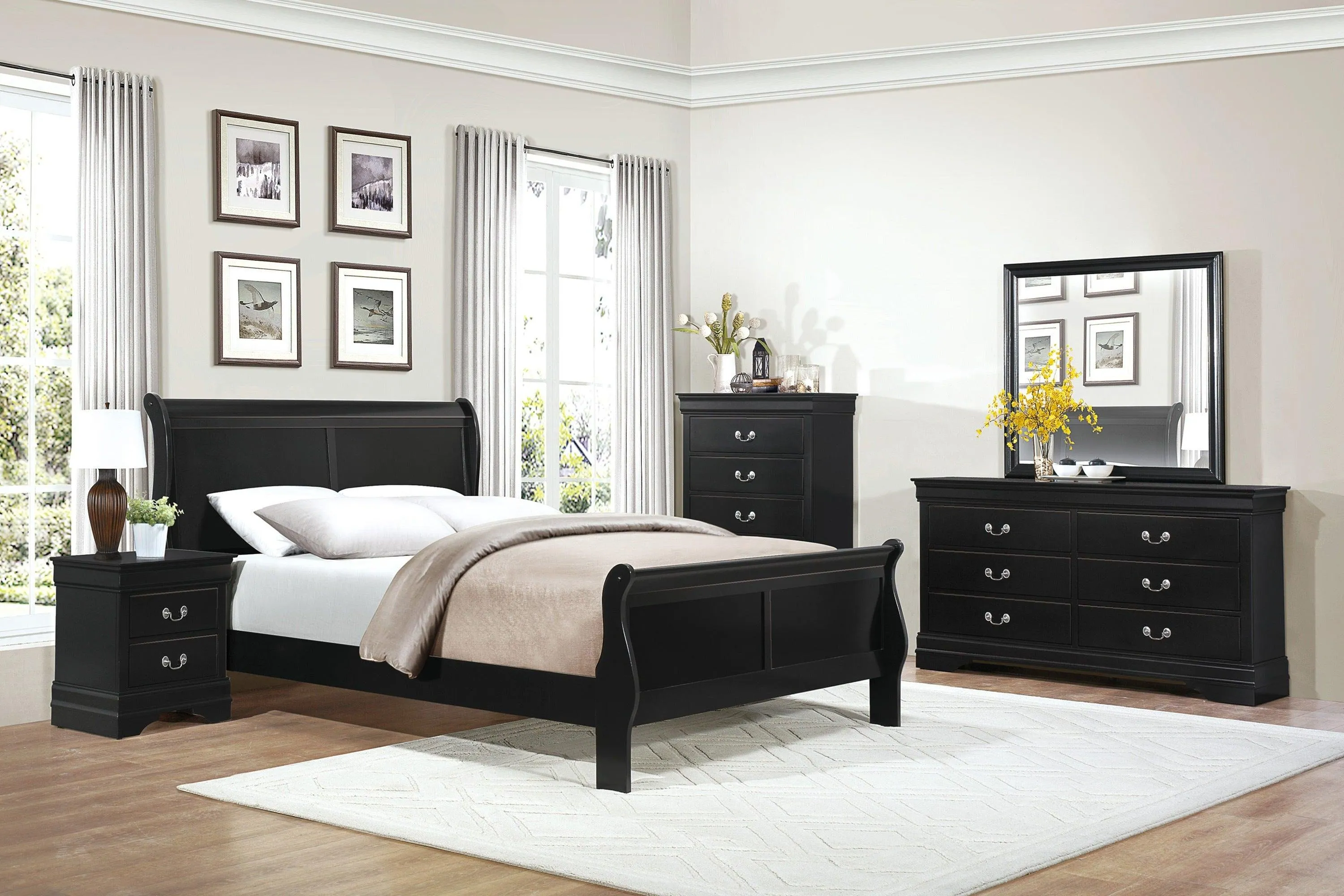 Mayville Black Sleigh Youth Bedroom Set - Image 2