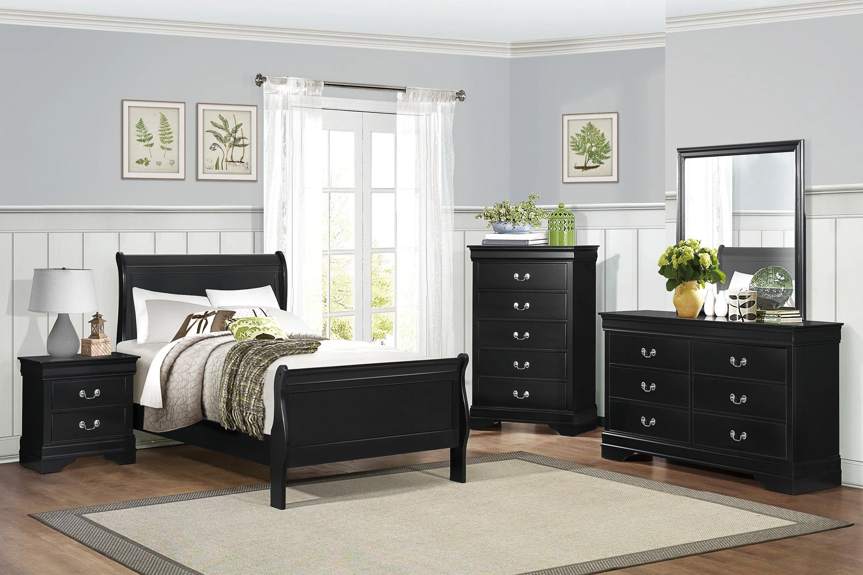 Mayville Black Twin Sleigh Bed - Image 2