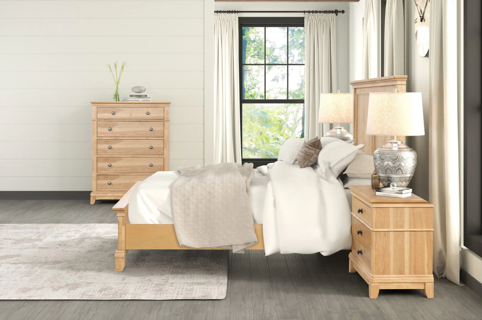 McHenry Natural Oak King Bed - Image 5