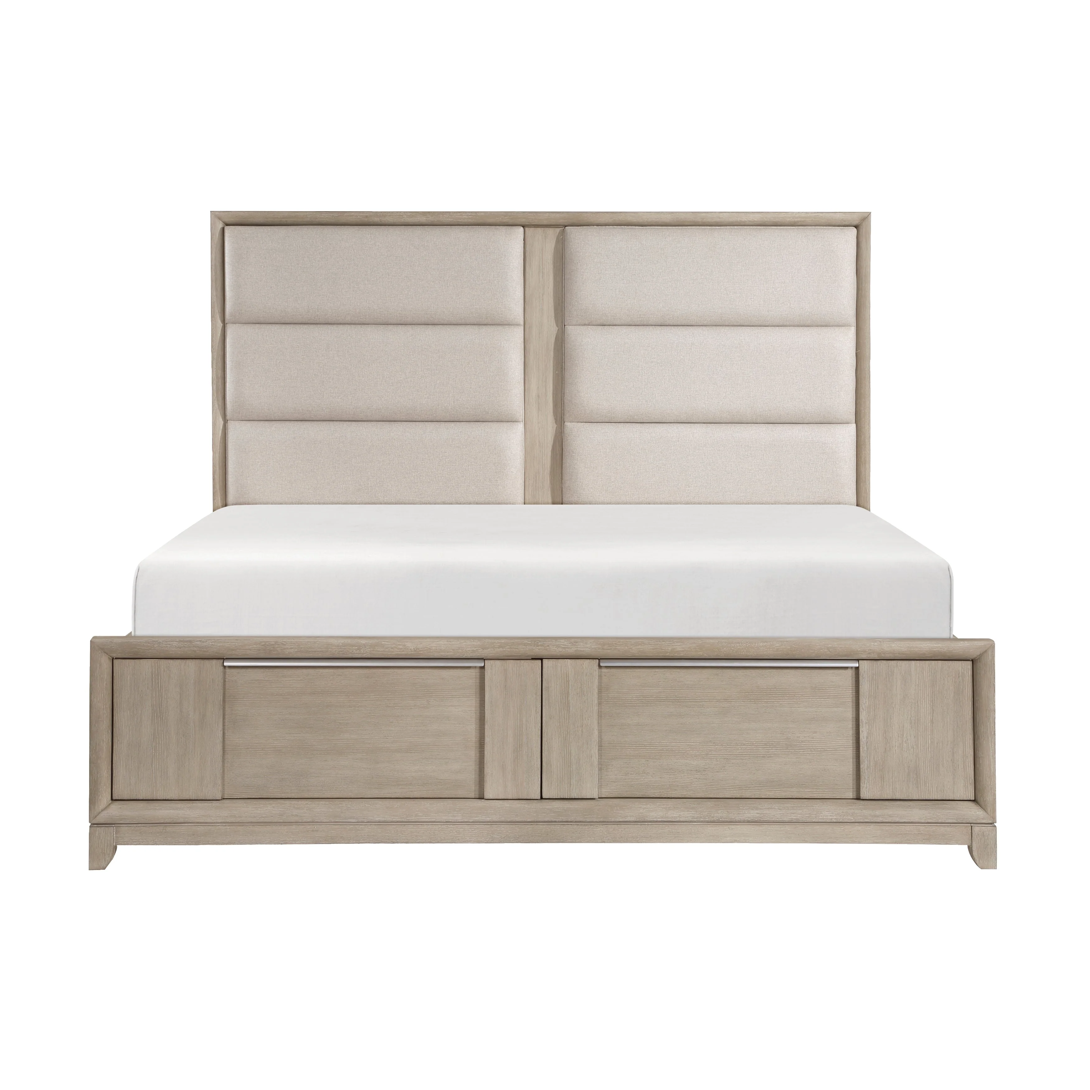 McKewen Light Gray Upholstered Storage Platform Bedroom Set - Image 2