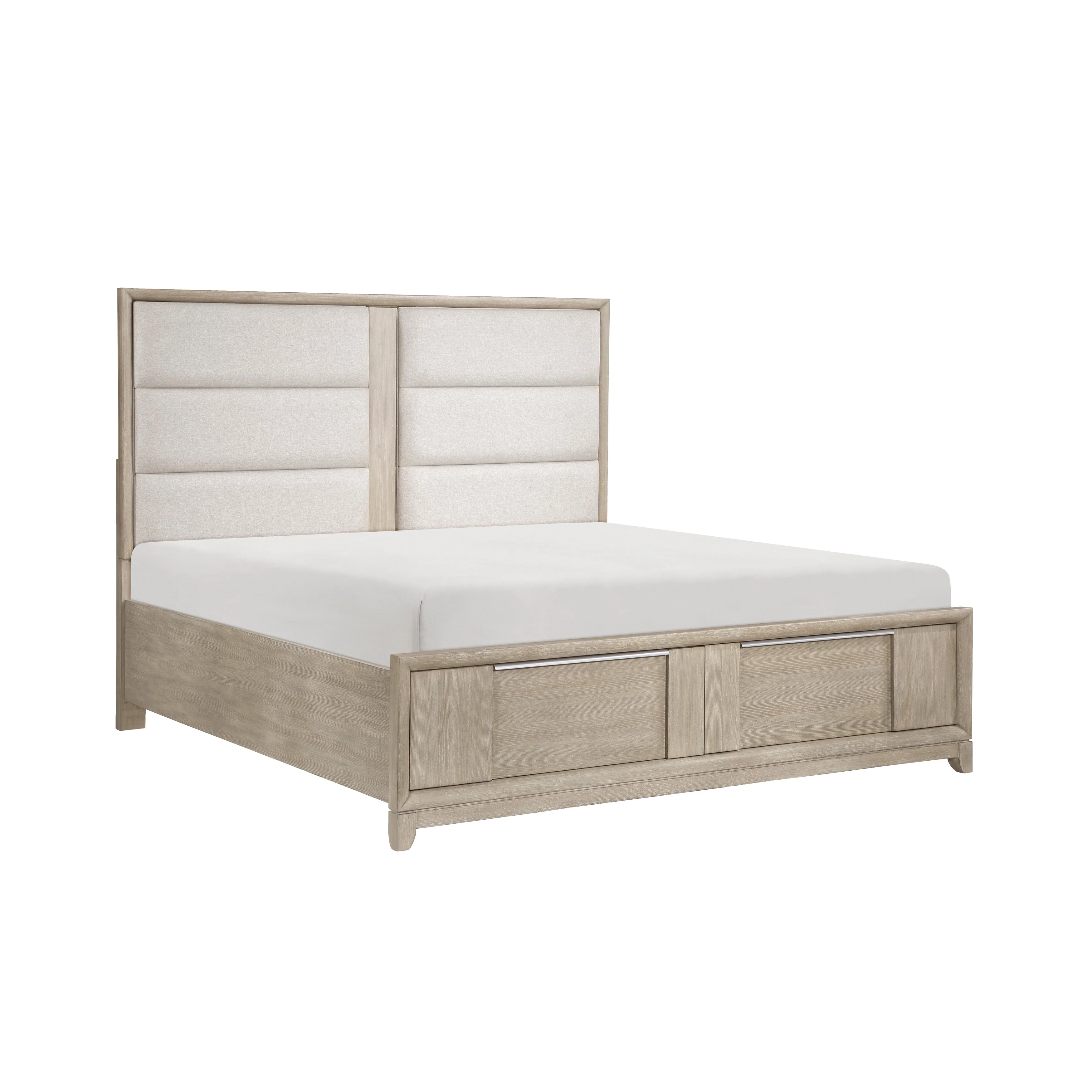 McKewen Light Gray Upholstered Storage Platform Bedroom Set - Image 3