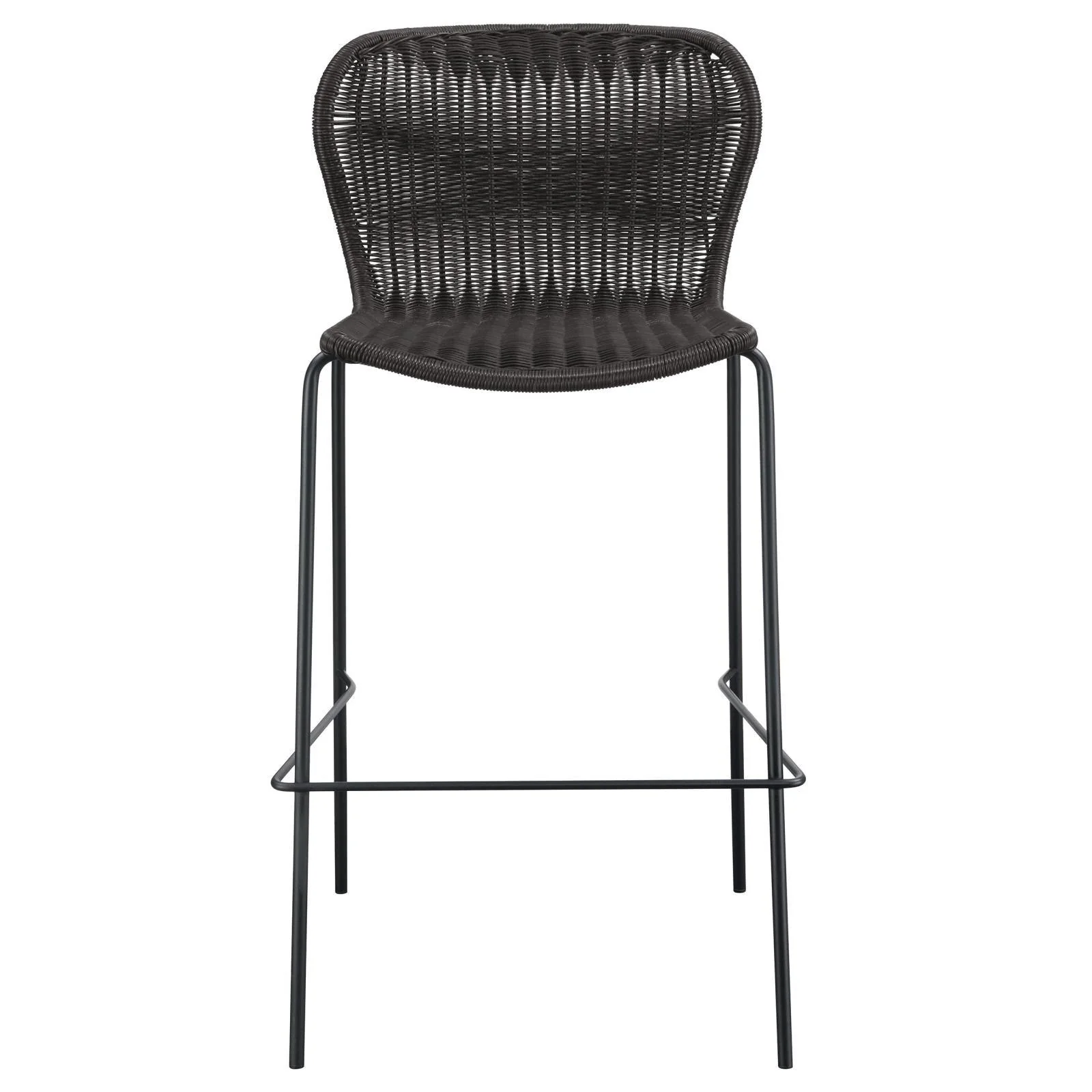 McKinley Brown/Sandy Black Upholstered Bar Stools with Footrest, Set of 2 - Image 4