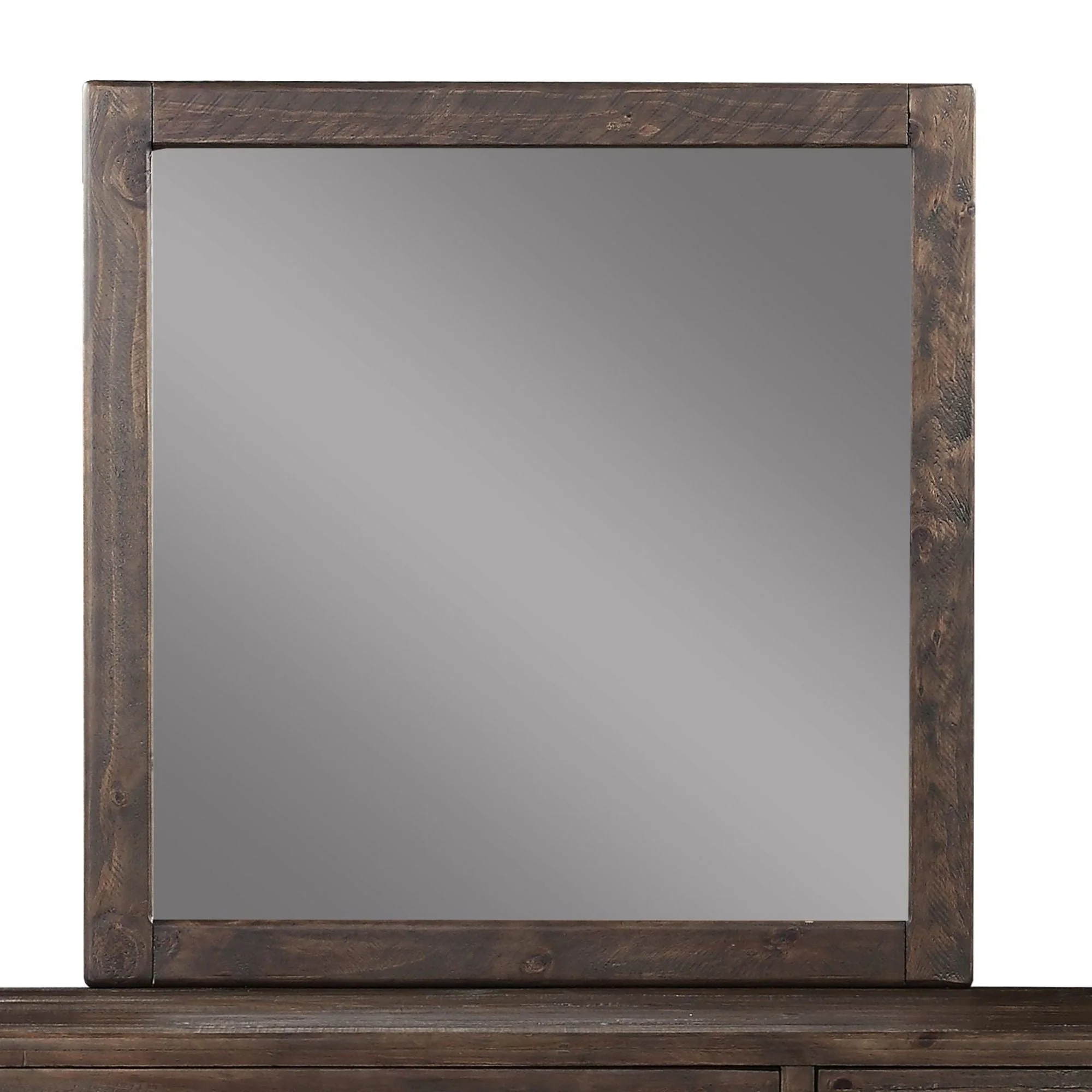 McKinney Solid Wood Beveled Glass Mirror in Espresso Pine - Image 2