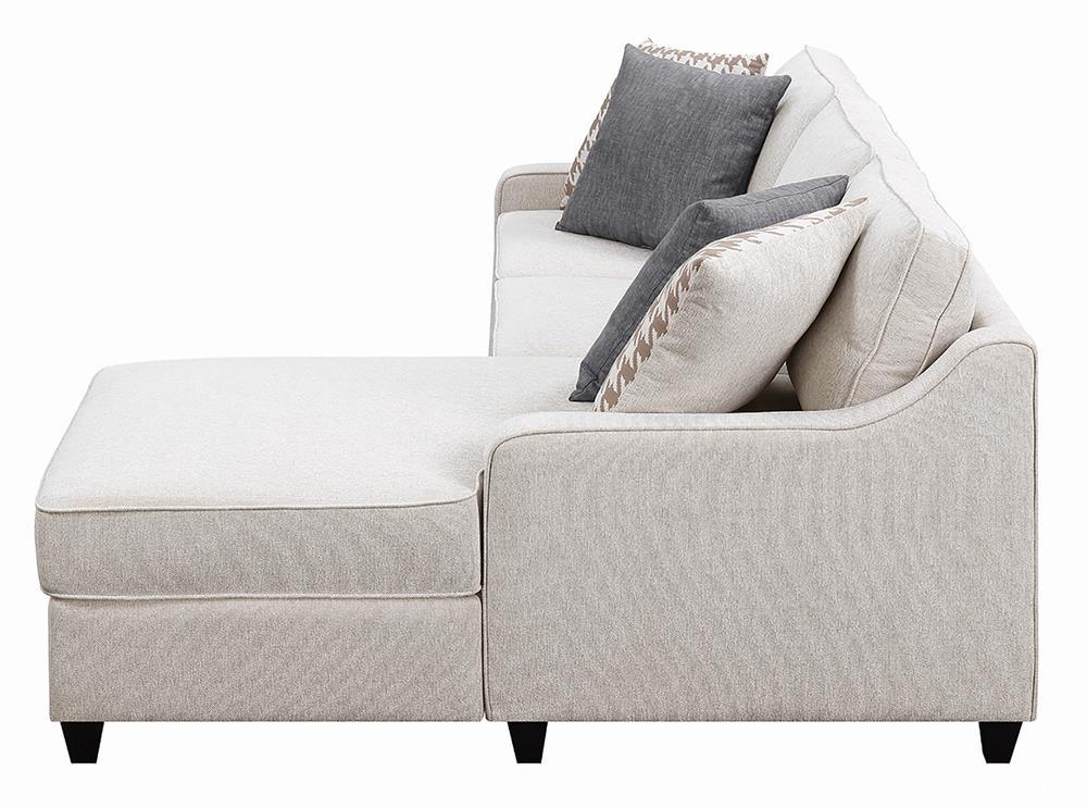 Mcloughlin Platinum Upholstered Sloped Arm Sectional Sofa - Image 4
