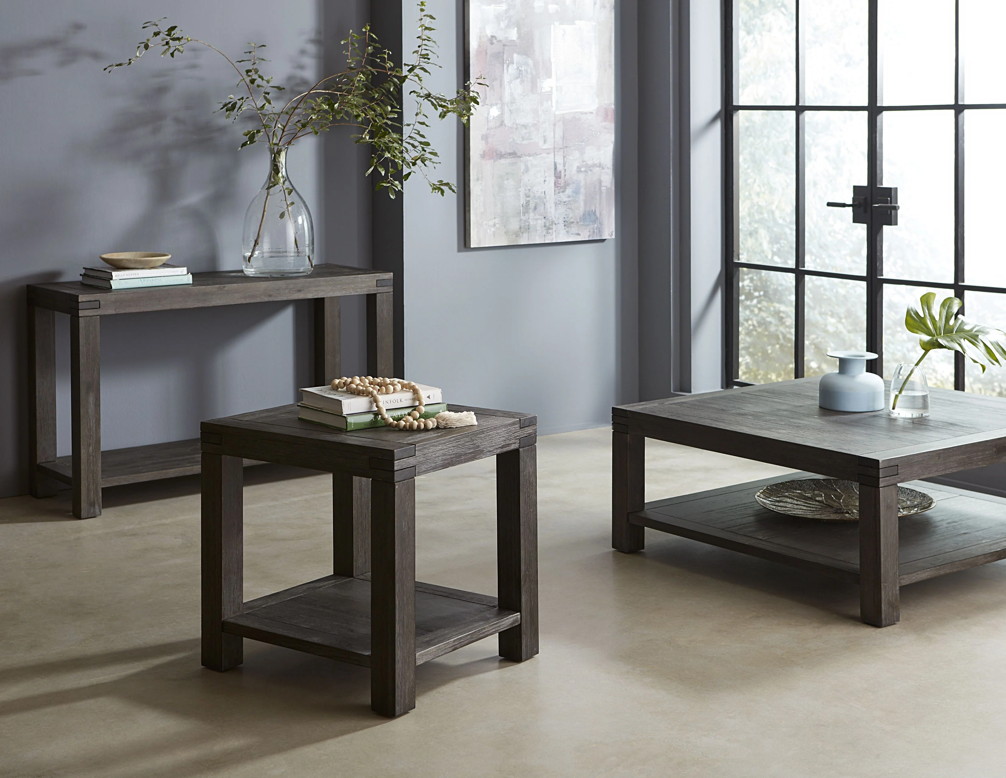 Meadow Solid Console Table in Graphite - Image 3