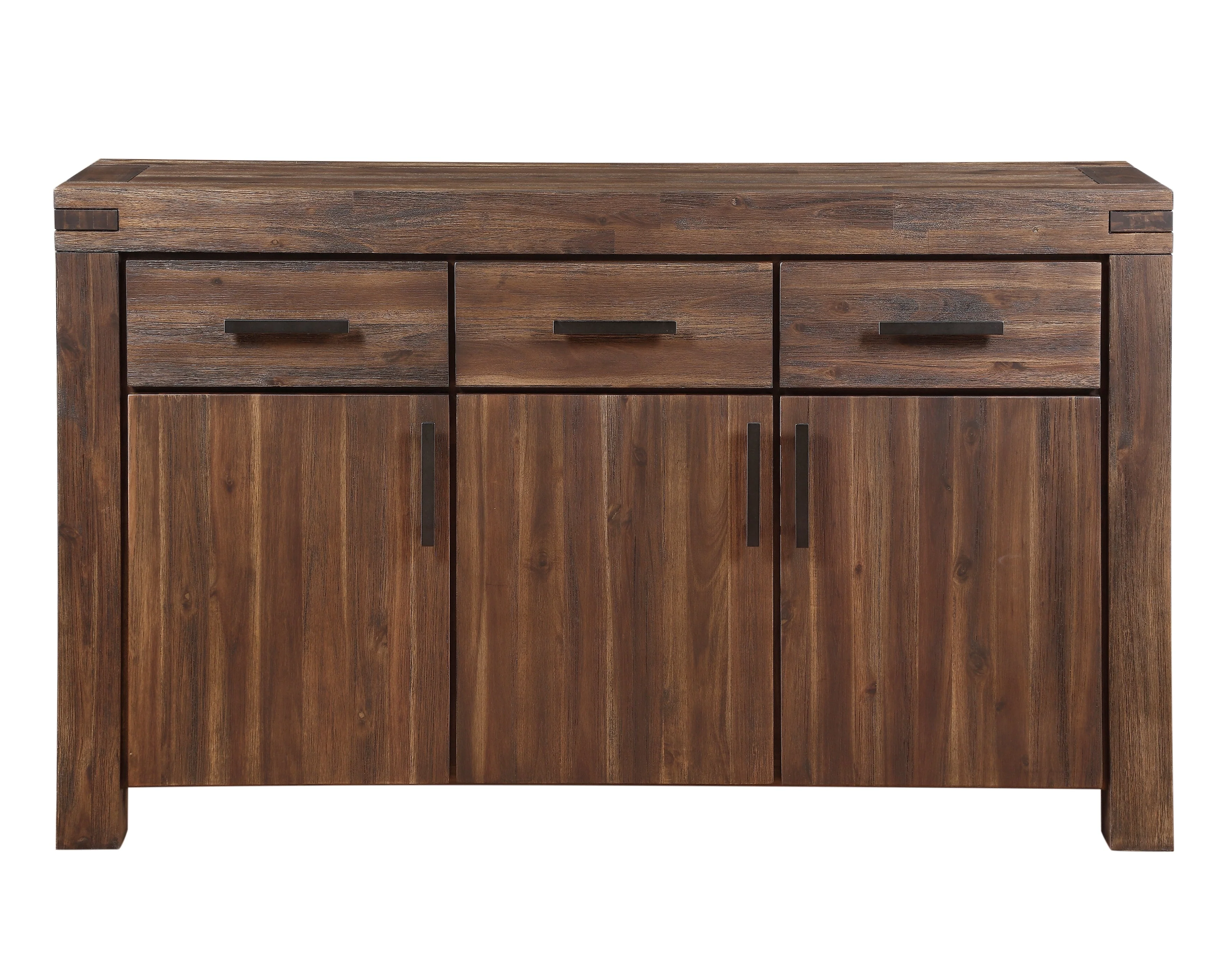 Meadow Three Drawer Three Door Solid Wood Sideboard in Brick Brown - Image 8