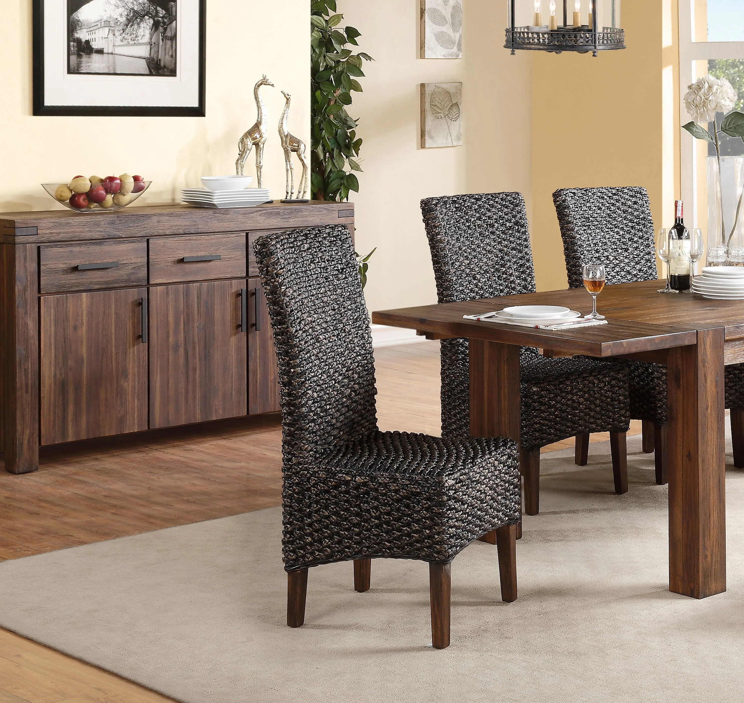 Meadow Wicker Dining Chair in Brick Brown (Set of 2) - Image 2