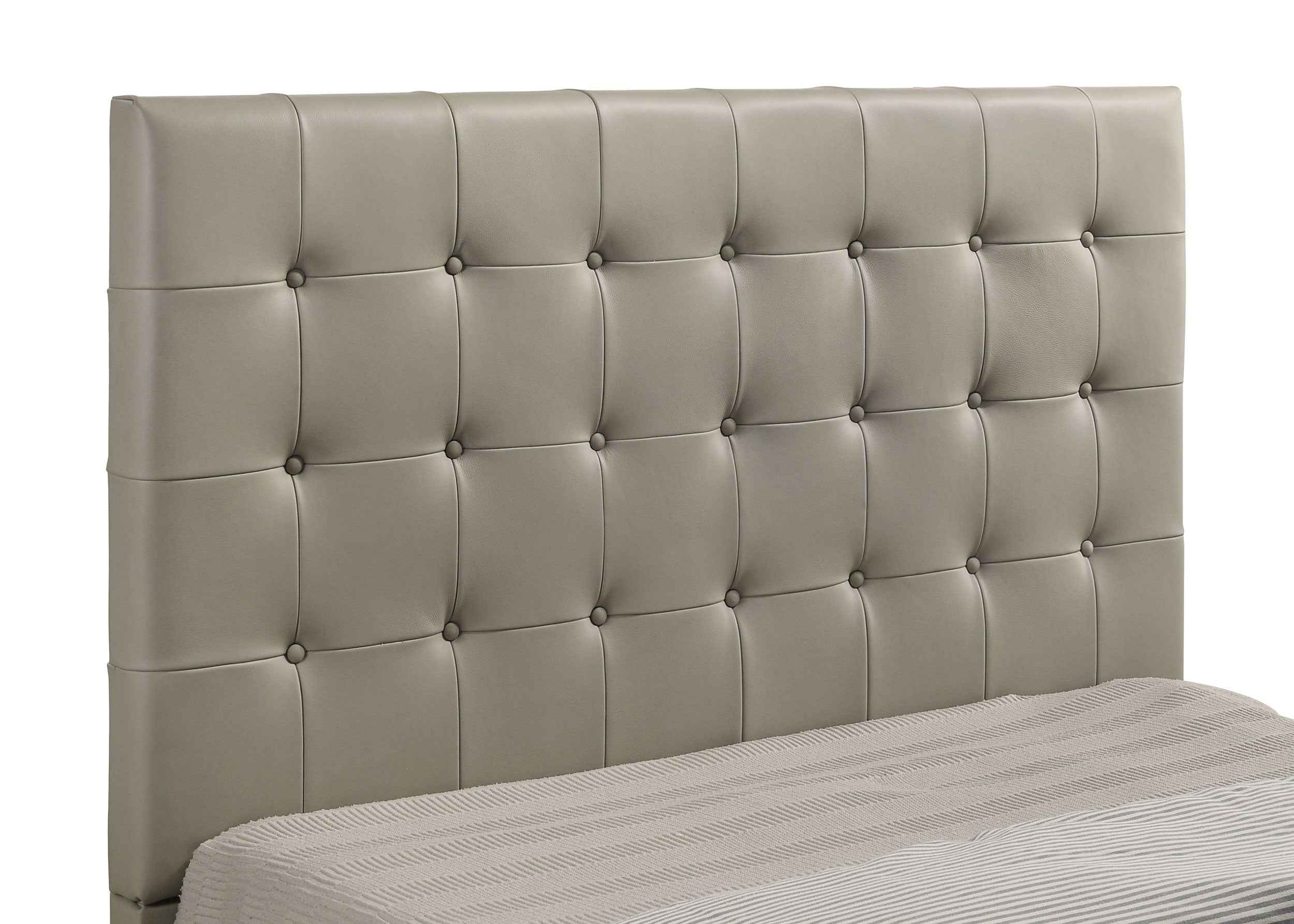 Medley Tan Genuine Leather Queen Panel Platform Bed - Image 7