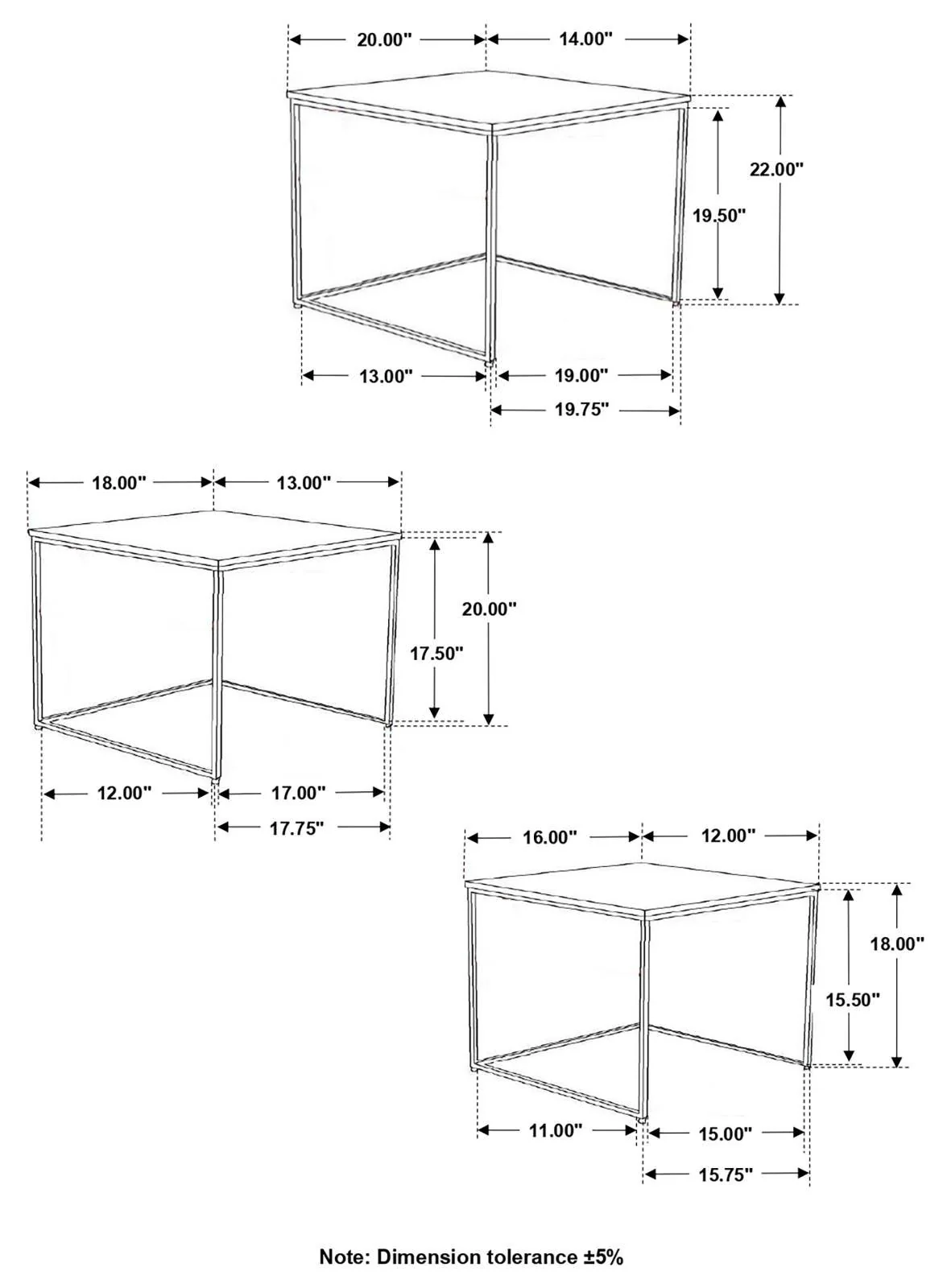Medora White 3-piece Marble Top Nesting Table Set - Image 10