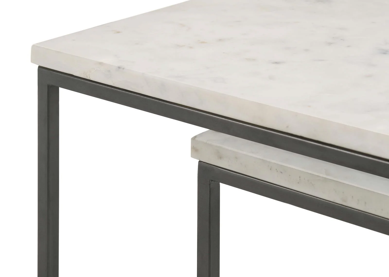 Medora White 3-piece Marble Top Nesting Table Set - Image 8