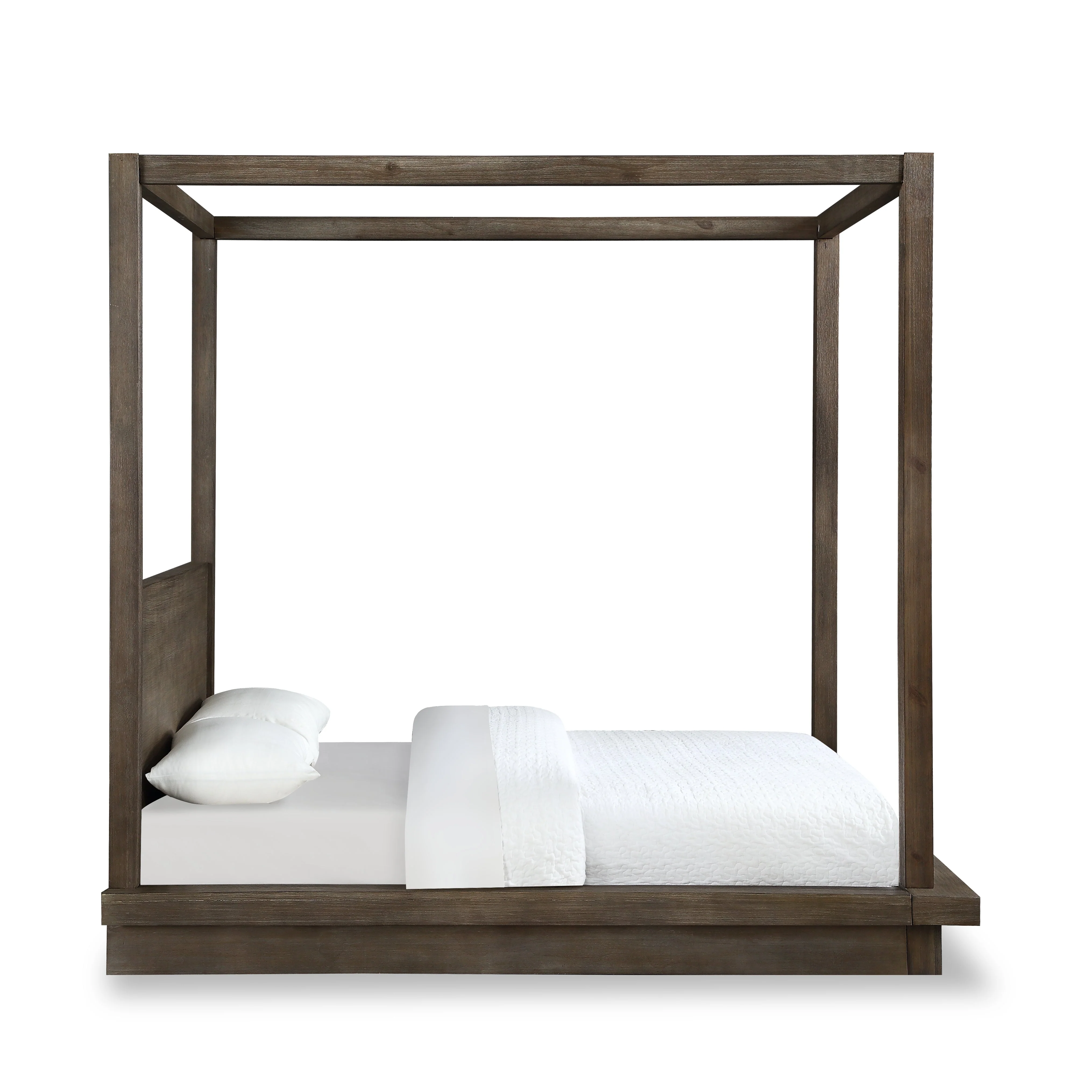 Melbourne Wood Queen Canopy Bed in Dark Pine - Image 6