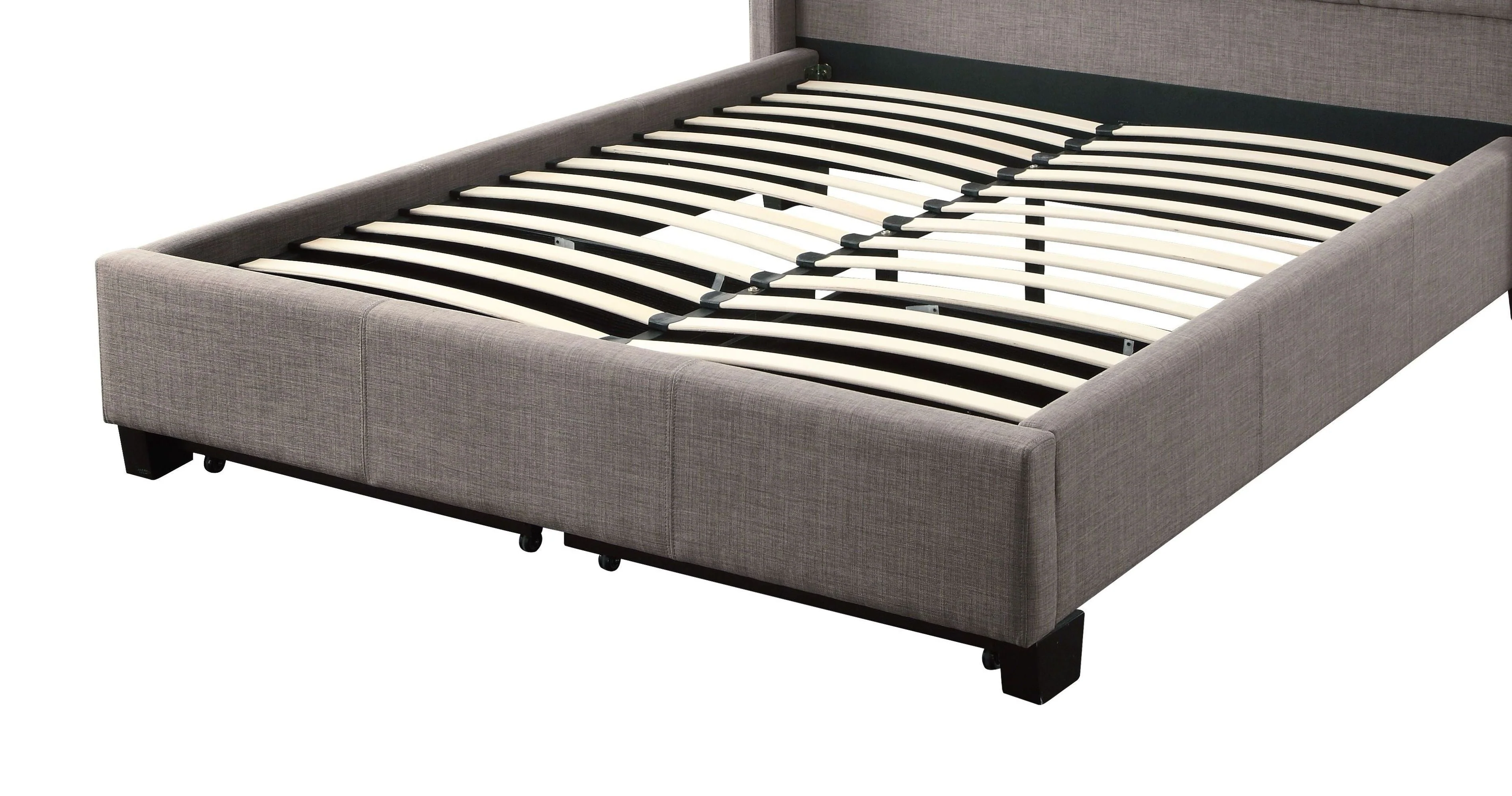 Melina California King Upholstered Footboard Storage Bed in Dolphin Linen - Image 10