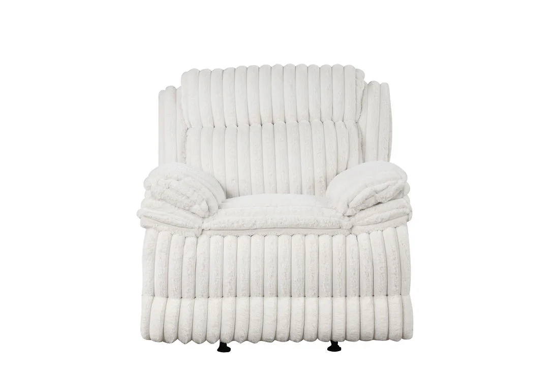 Mellow White 3-Piece Reclining Living Room Set - Image 8