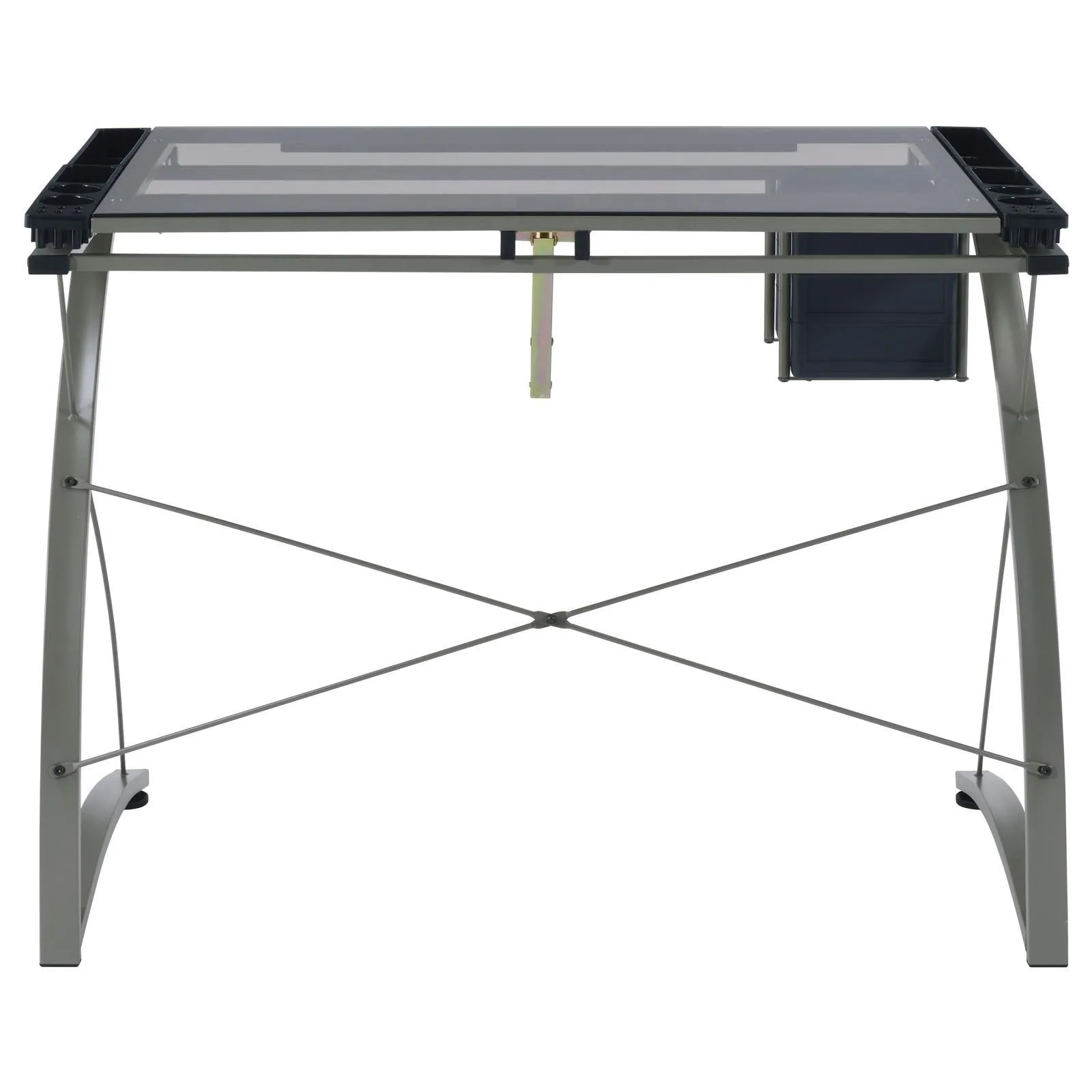 Melo Champagne 3-Drawer Drafting Desk - Image 10