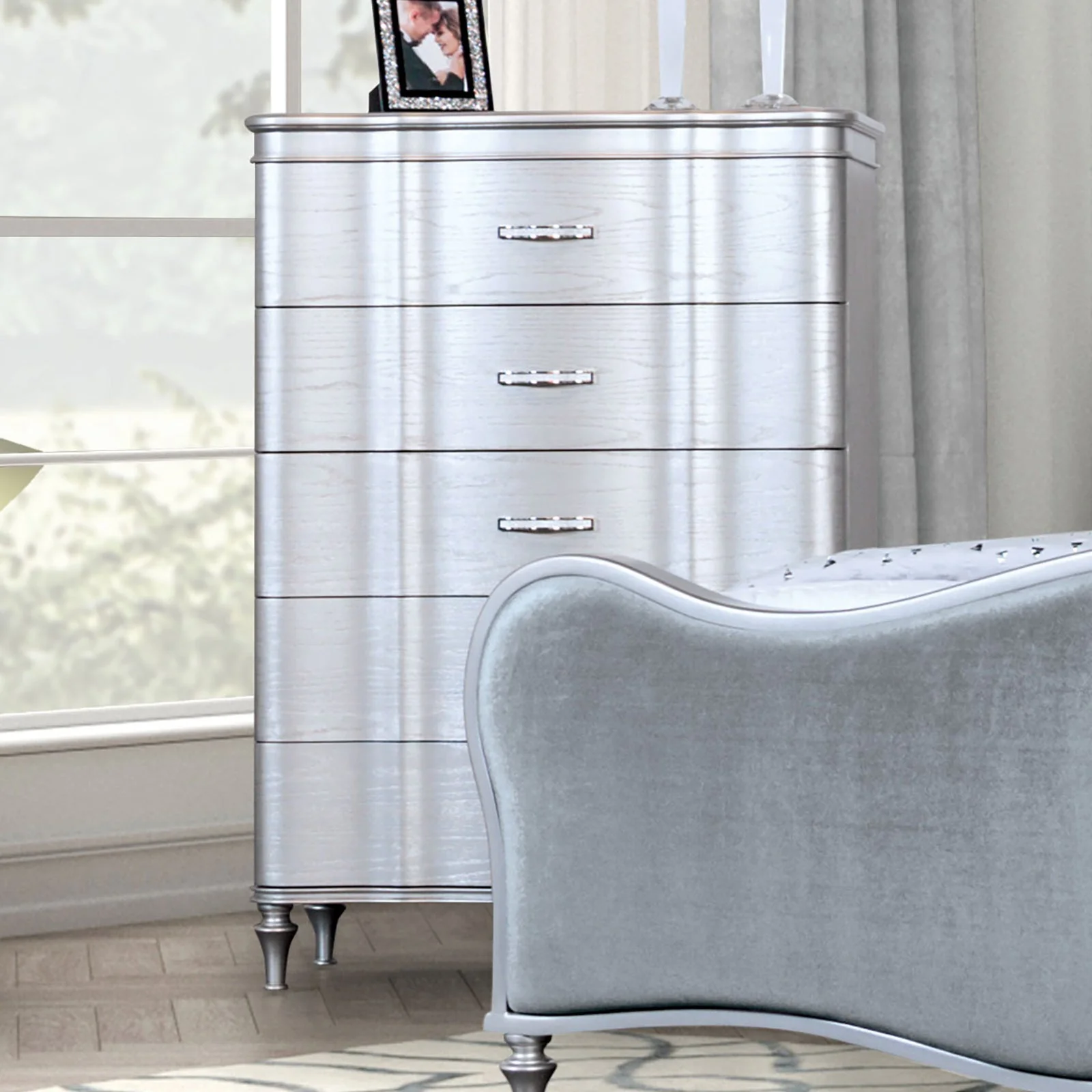 Melodi Parc Silver King Bed - Image 4