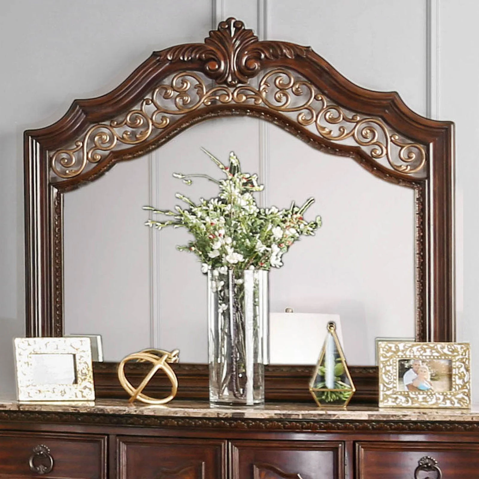 Menodora Brown Cherry 5-Piece Queen Bedroom Set - Image 10