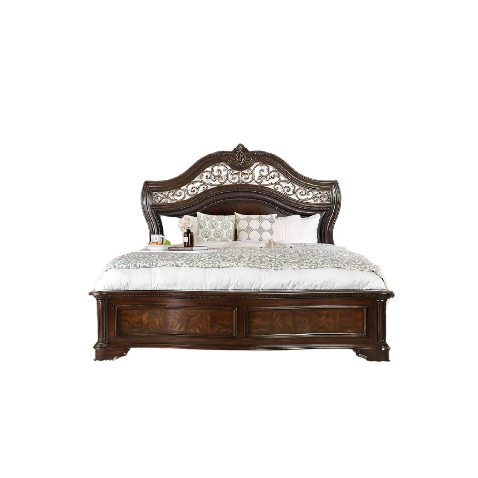 Menodora Brown Cherry 5-Piece Queen Bedroom Set - Image 2