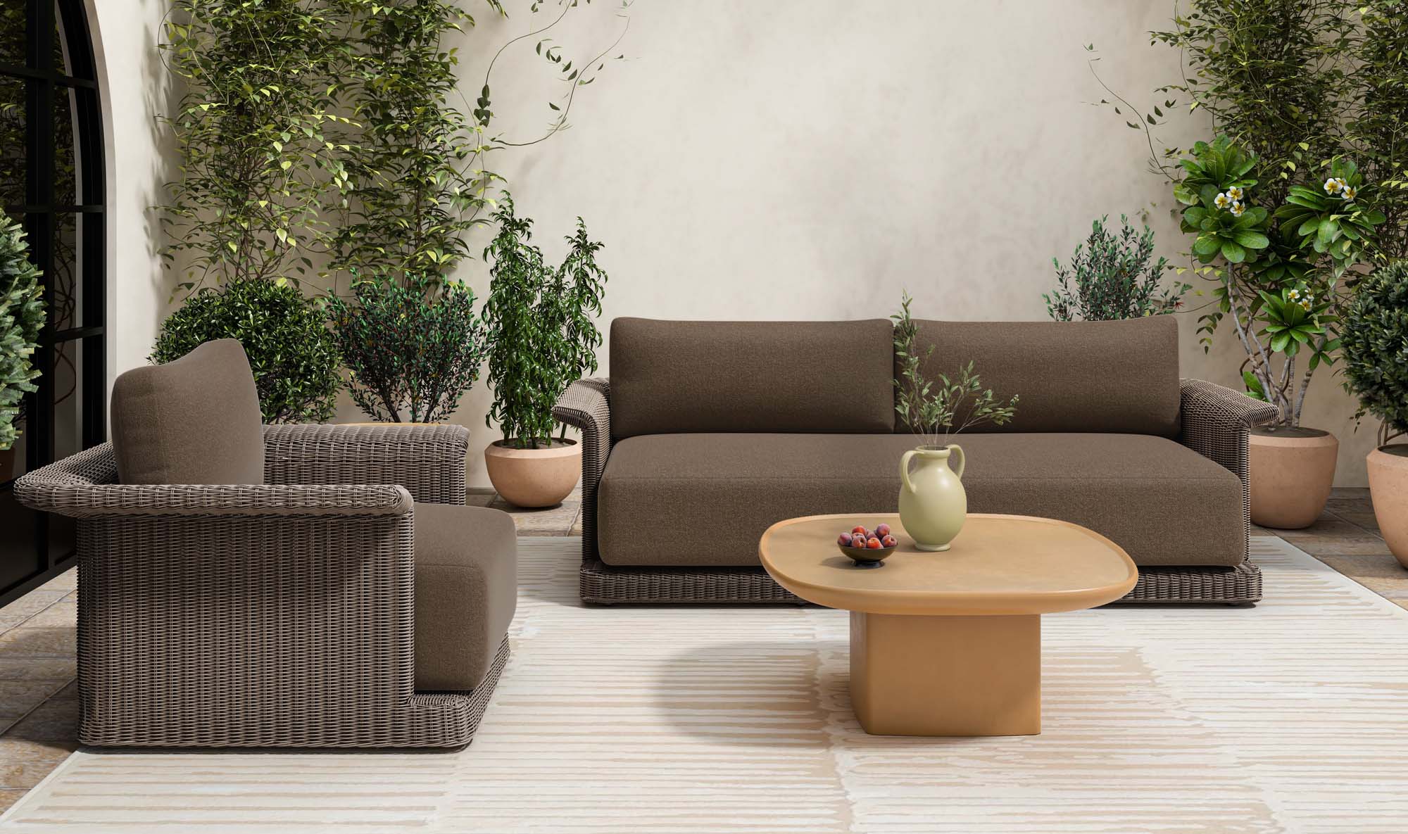 Meredith Outdoor Accent Chair Brown - Image 3