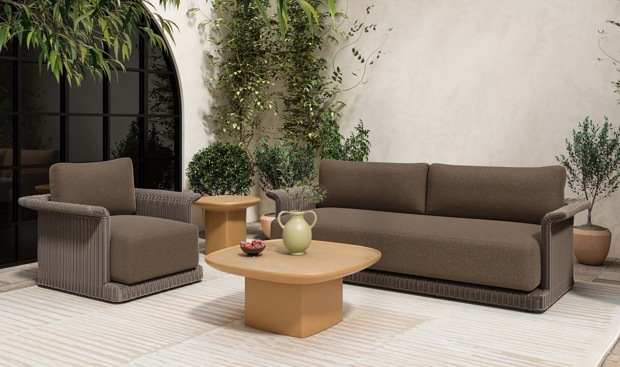 Meredith Outdoor Accent Chair Brown - Image 4
