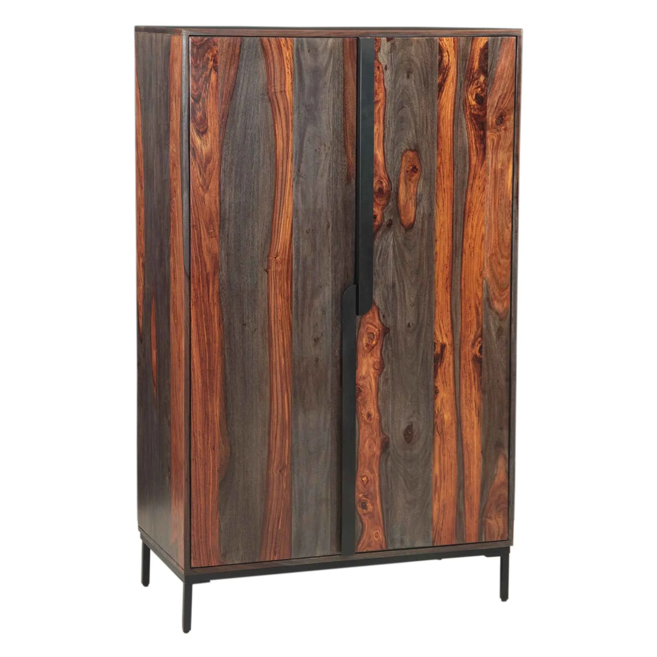 Meridian 35" Wide Tall Bar Cabinet in Capri Sheesham - Image 6