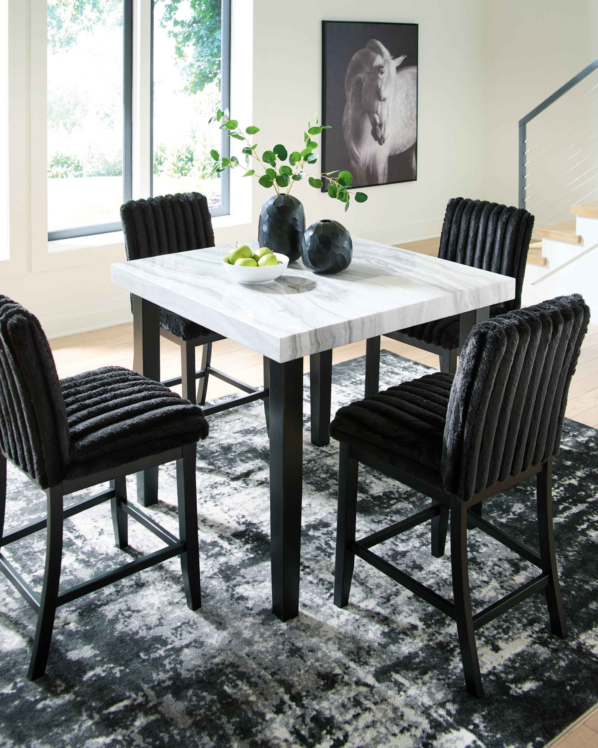 Mervannie Gray/Black Counter Height Dining Set - Image 3