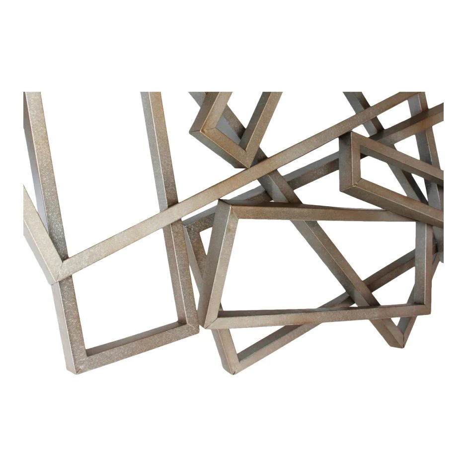 Metal Rectangles Wall Décor Silver - Image 2
